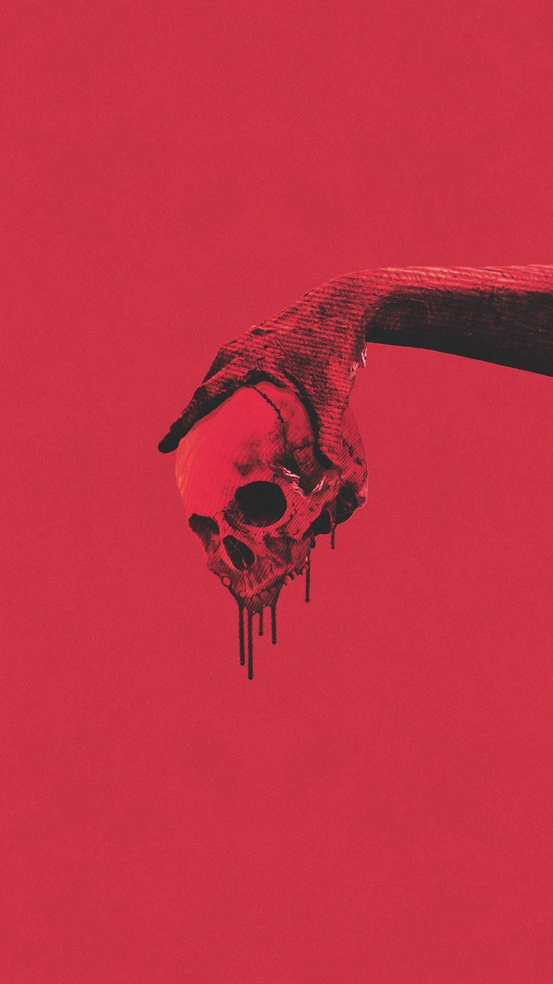 Red And Black Aesthetic Skull Background