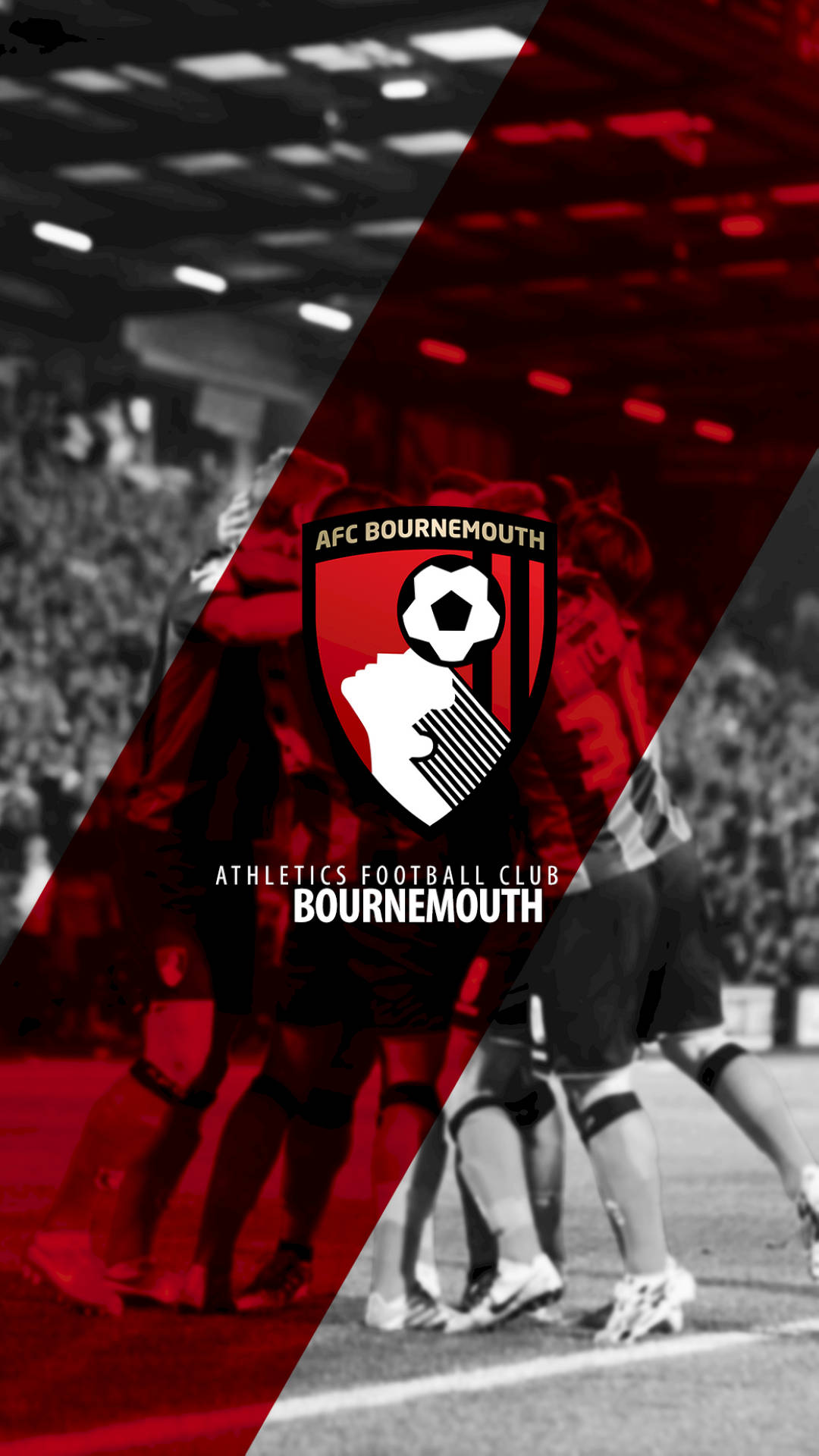 Red And Black Afc Bournemouth Logo Background