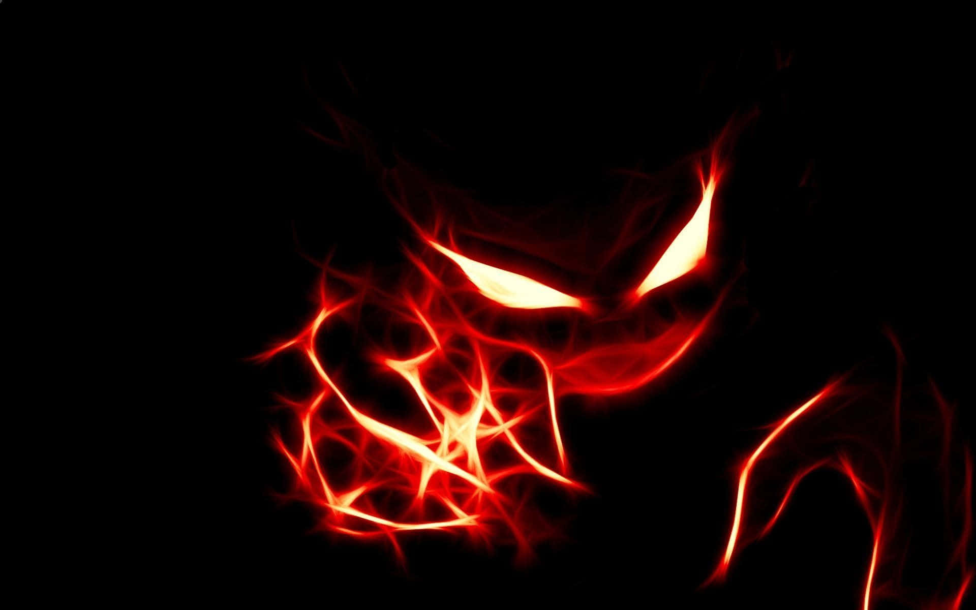 Red And Black Anime Blazing Eyes Background