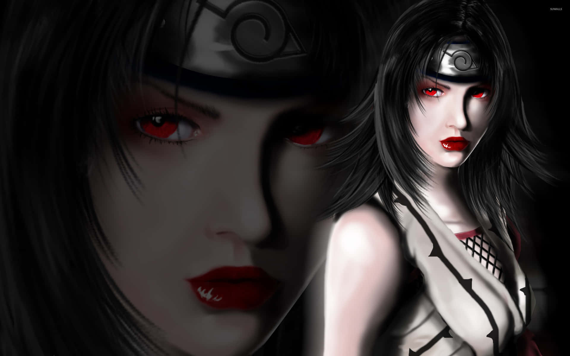 Red And Black Anime Kurenai Yuhi