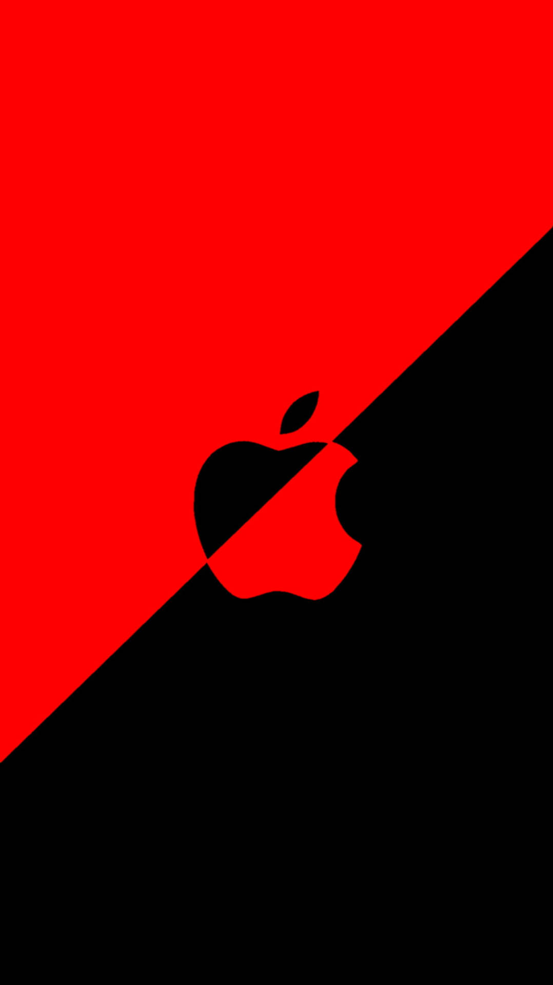 Red And Black Apple Logo Iphone Background
