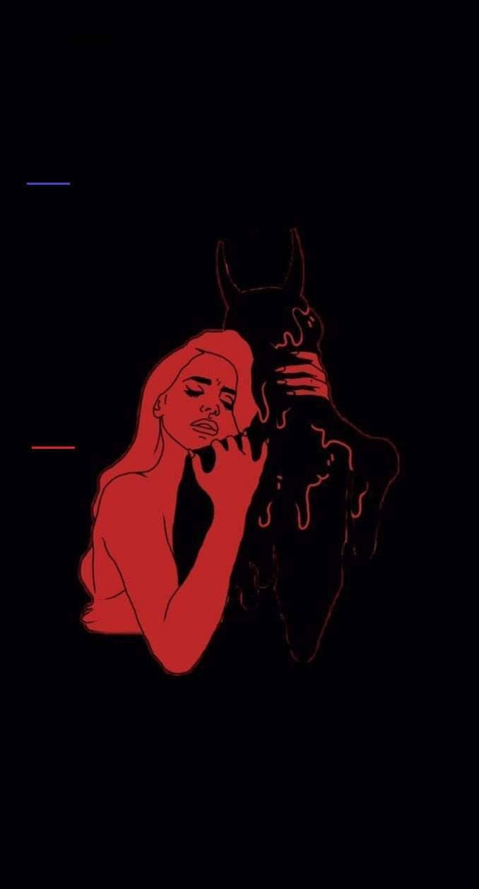 Red And Black Artwork As Instagram Pfp Background