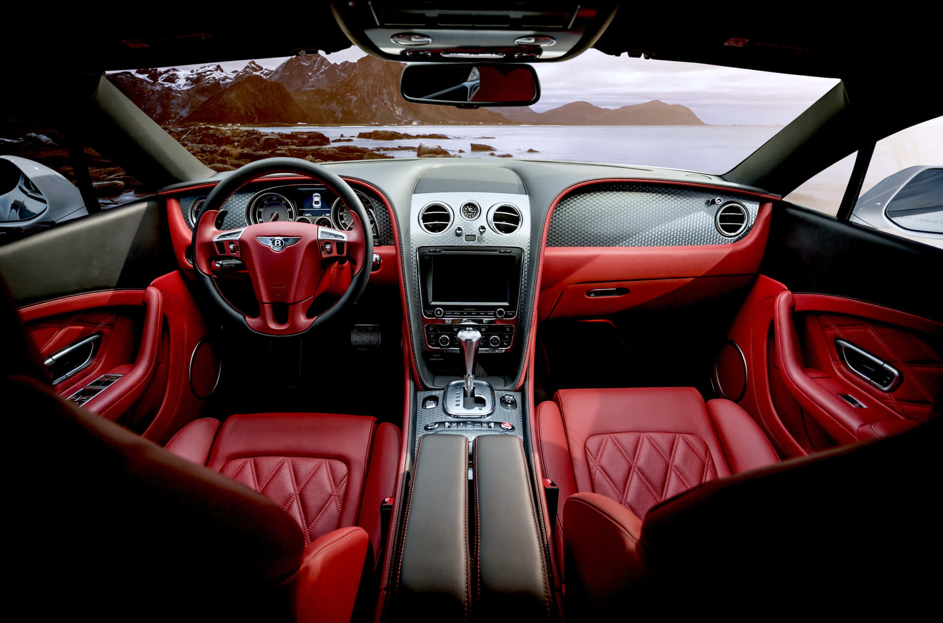 Red And Black Bentley Car Interior