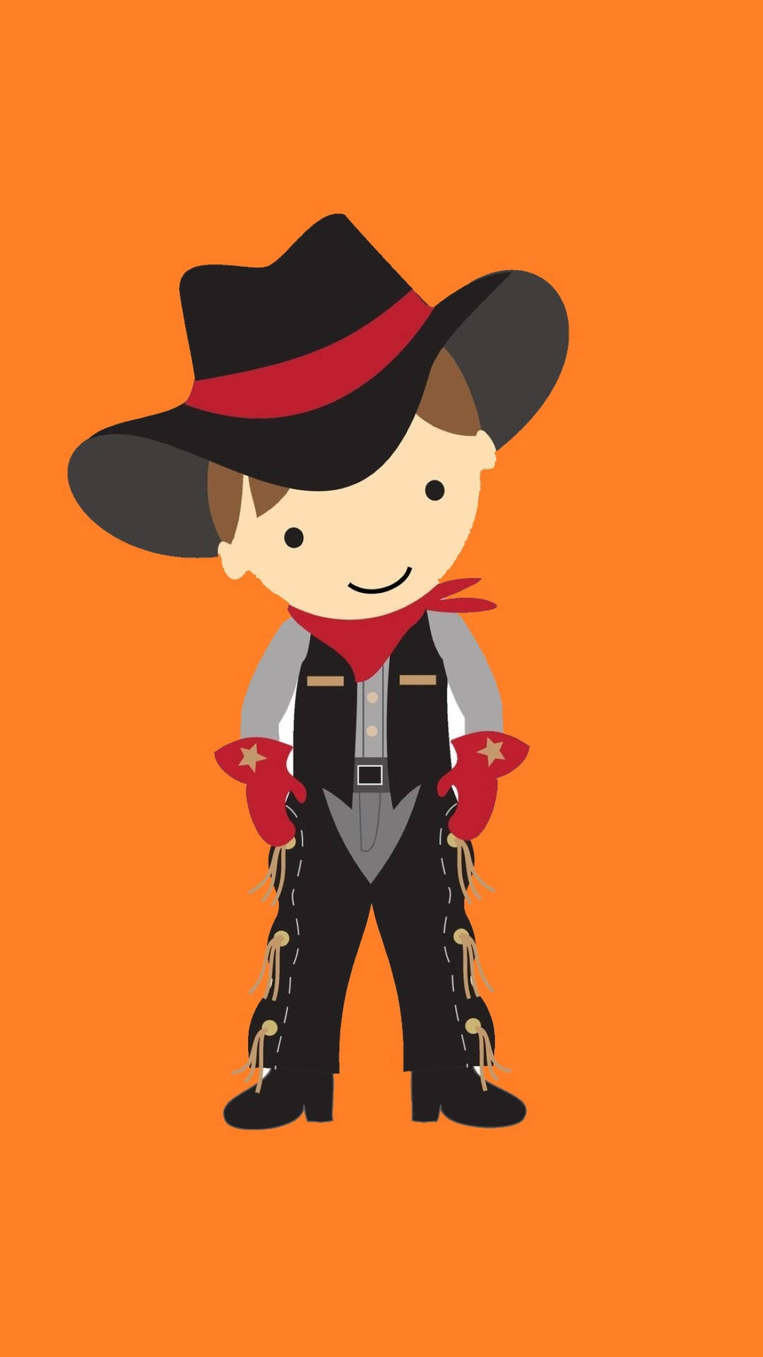 Red And Black Cowboy Art Background