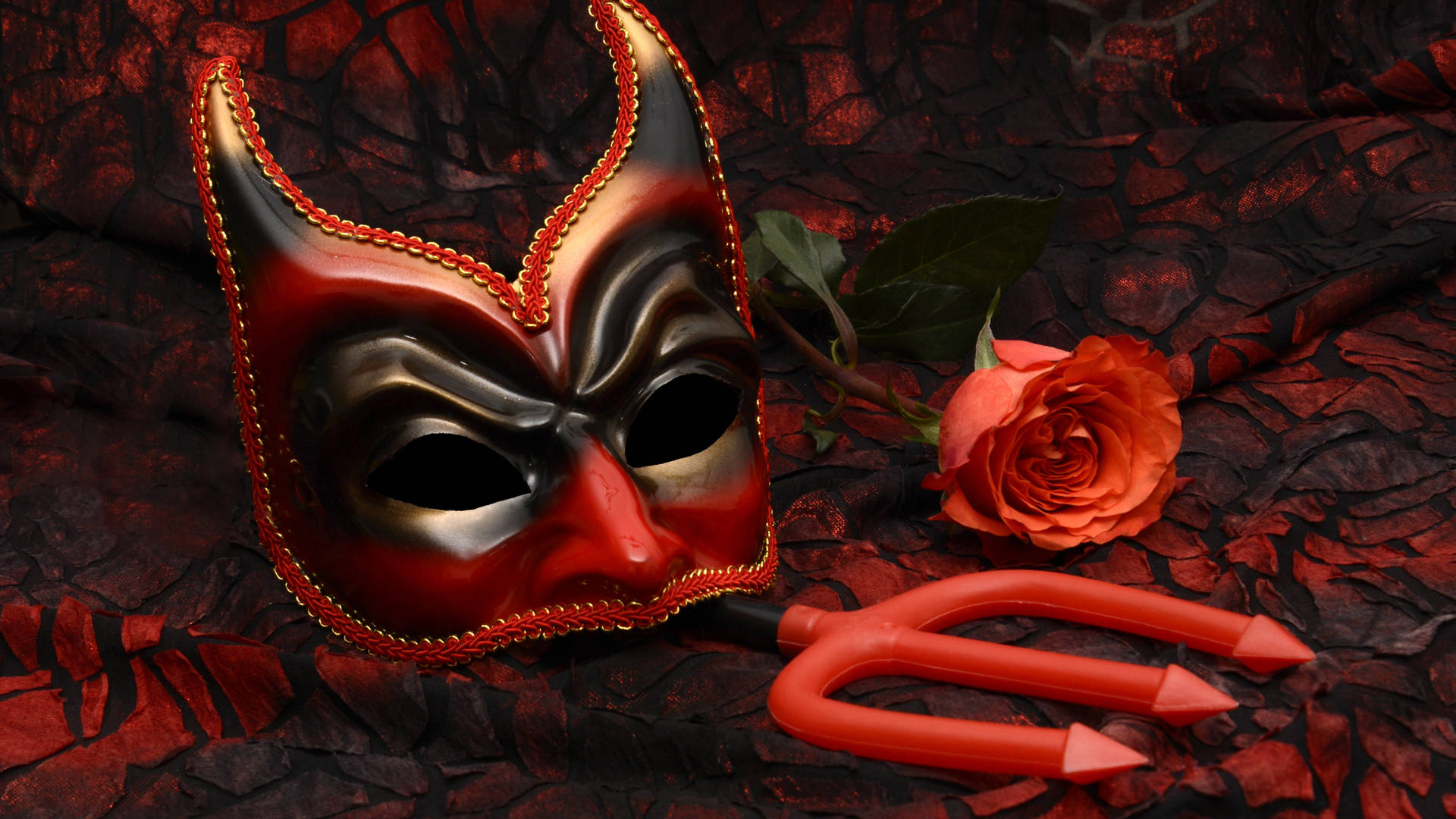 Red And Black Devil Hd Costume Background
