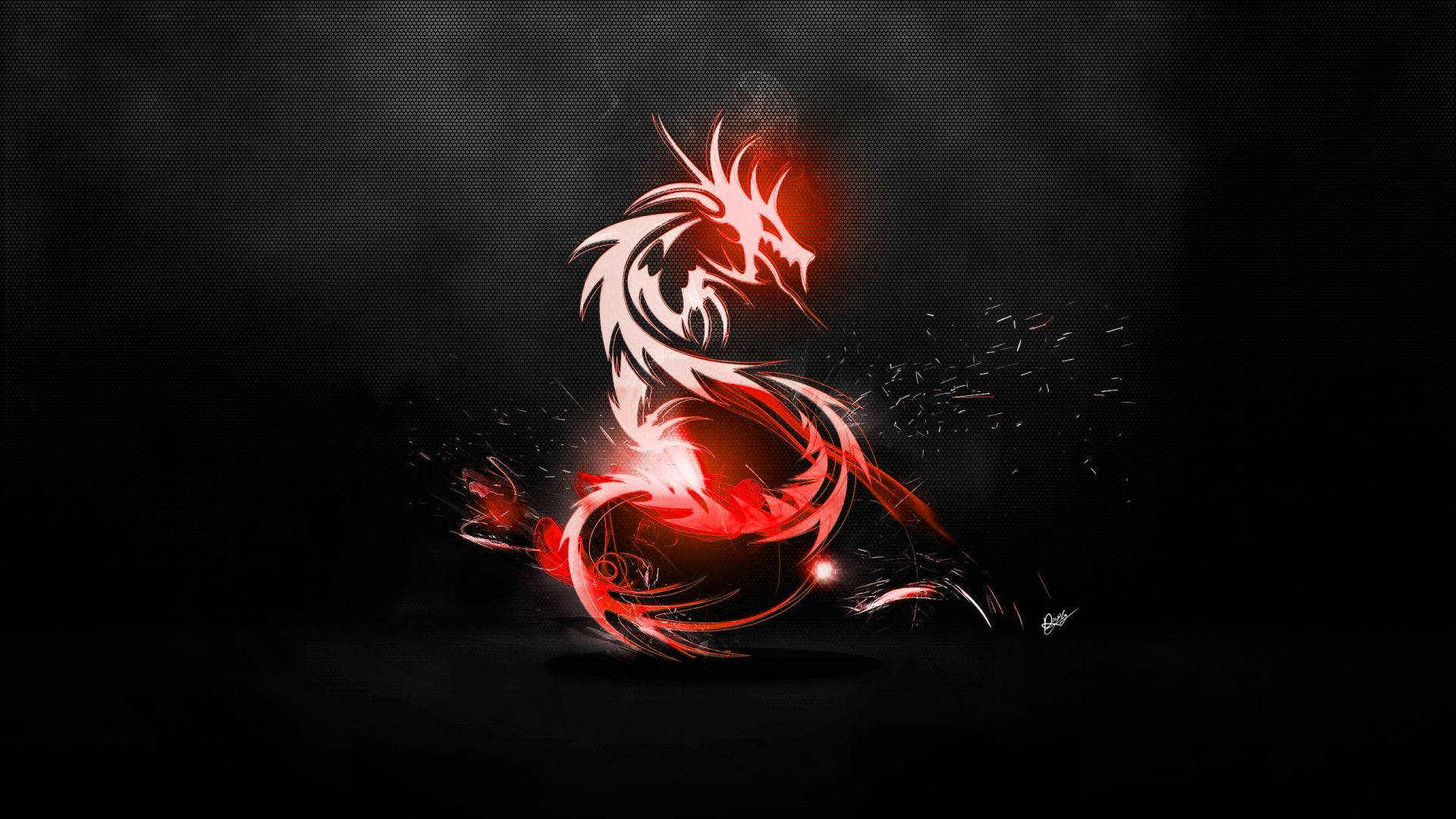 Red And Black Dragon Art Background