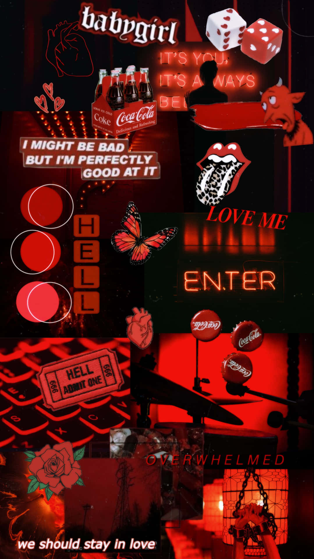 Red And Black E-girl Aesthetic Background