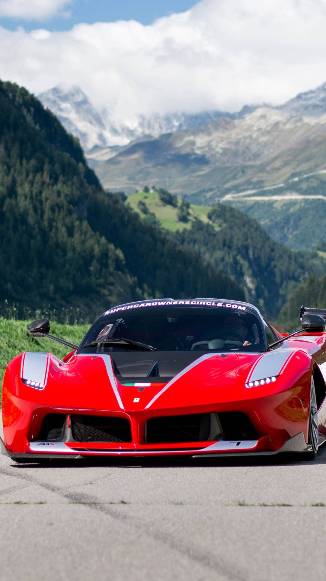 Red And Black Fxx Ferrari Phone Background