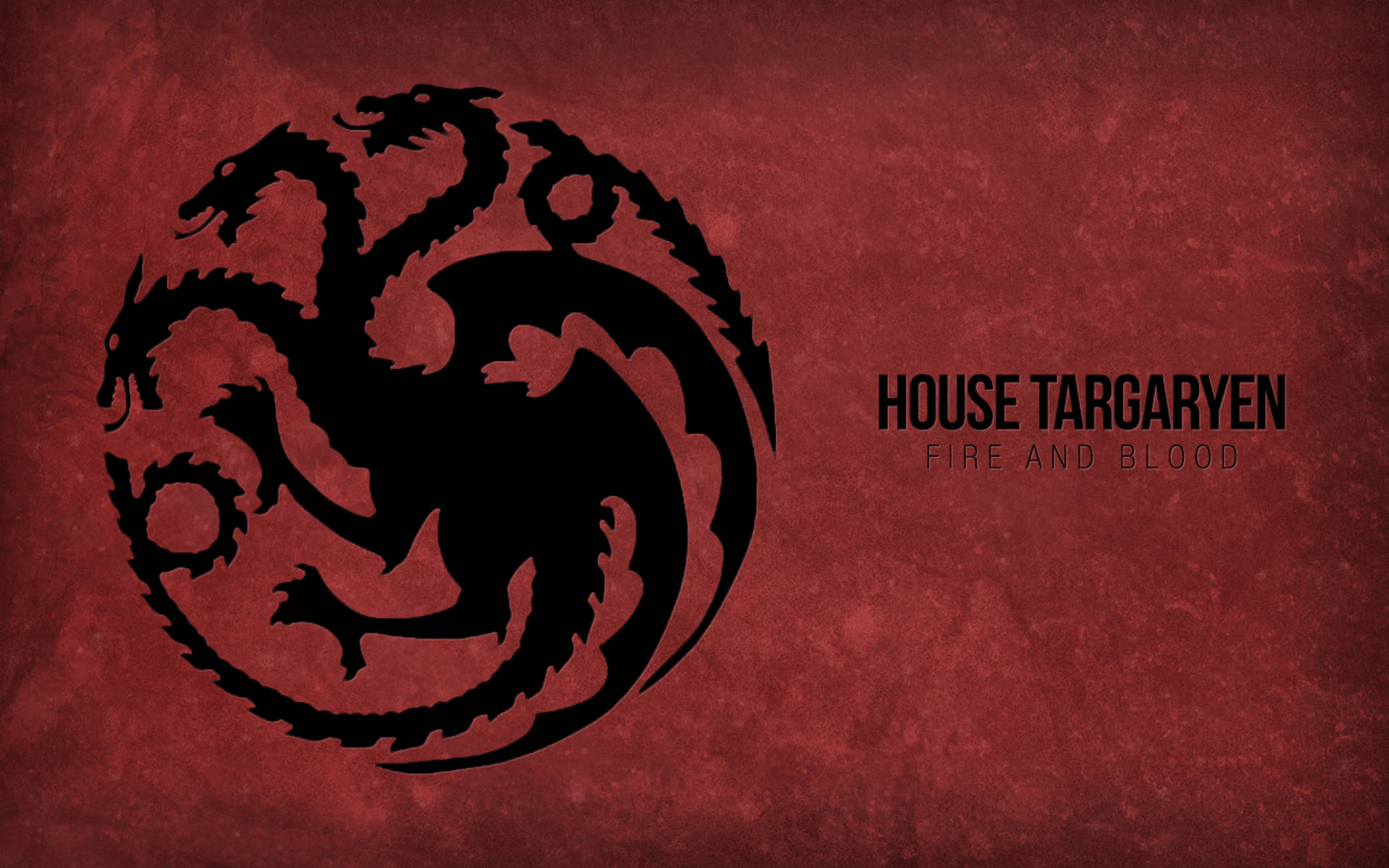 Red And Black House Targaryen Background