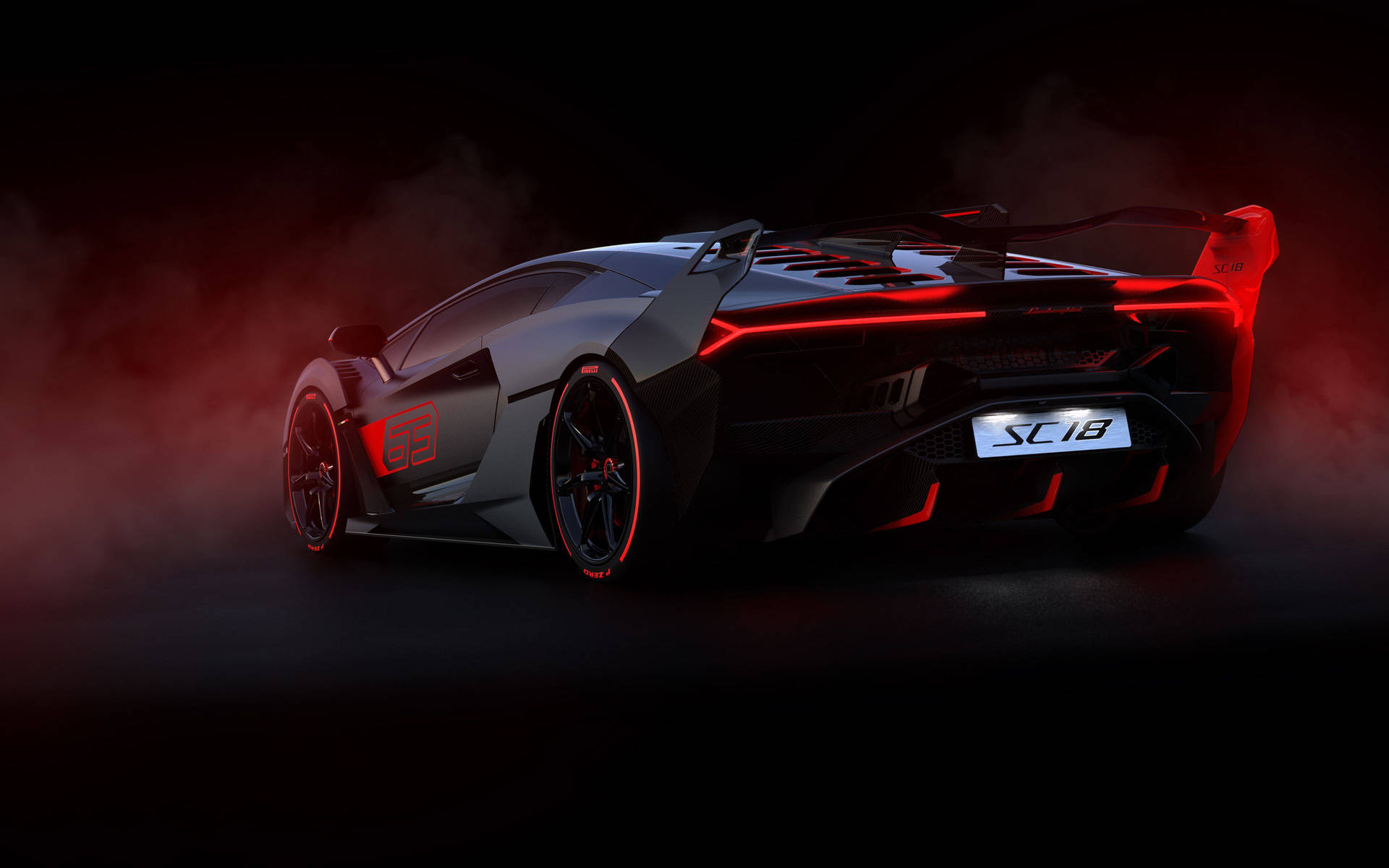 Red And Black Lamborghini Background