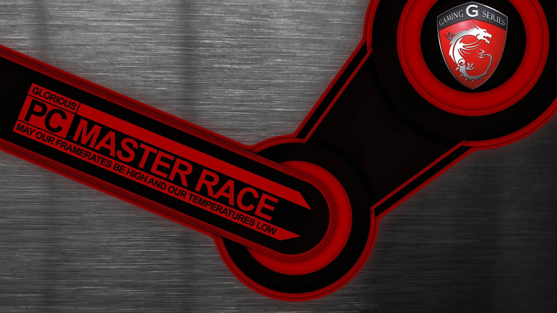 Red And Black Msi Pc Master Race Background
