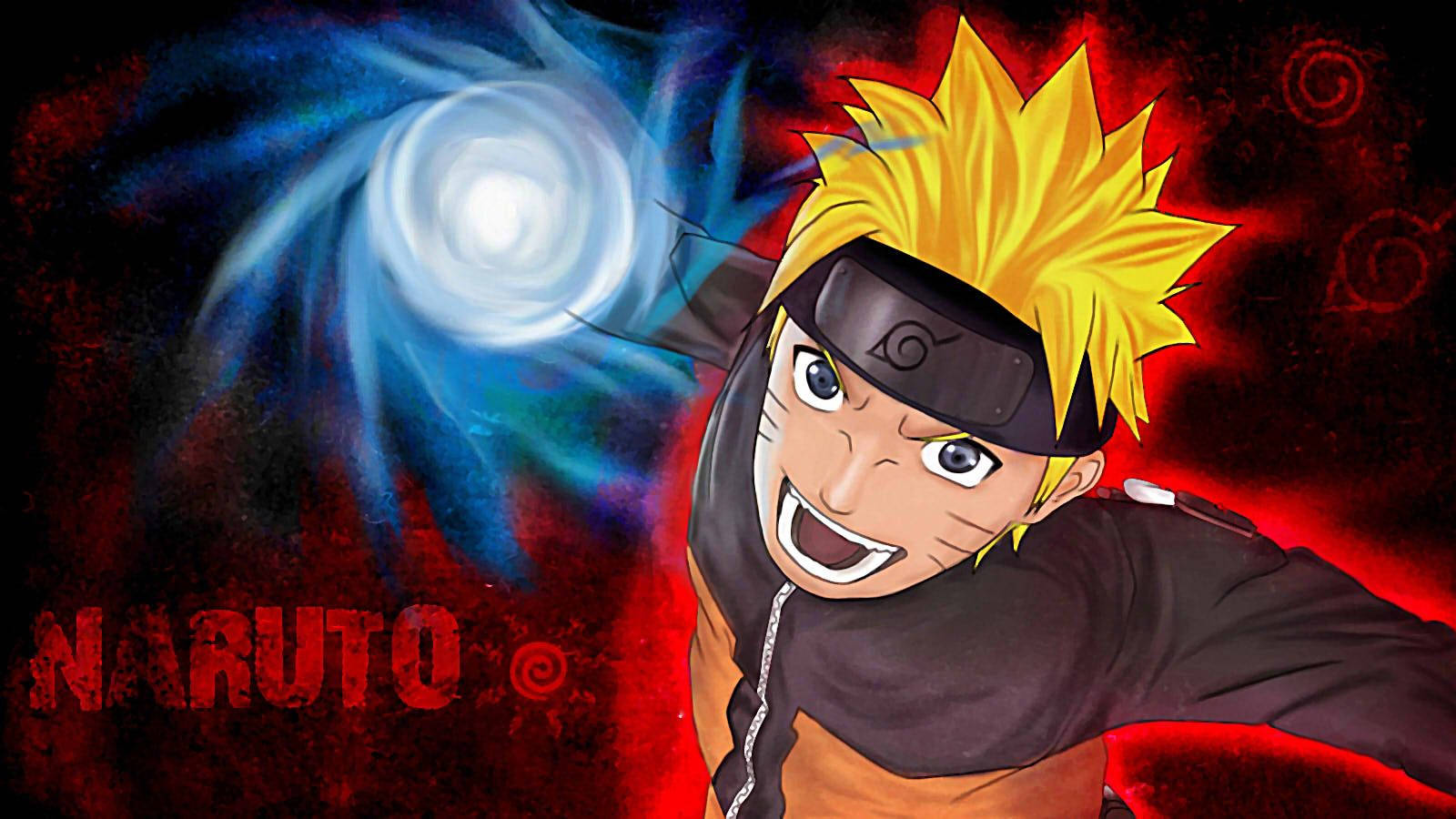 Red And Black Naruto Rasengan Background