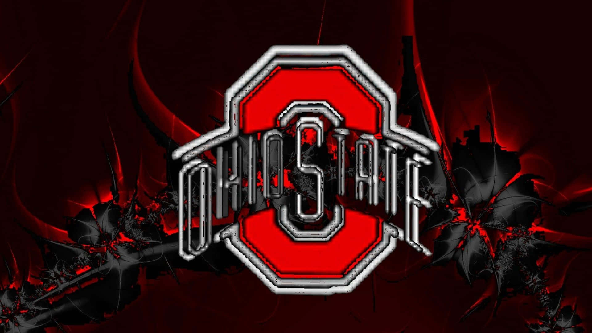 Red And Black Ohio State Logo Background