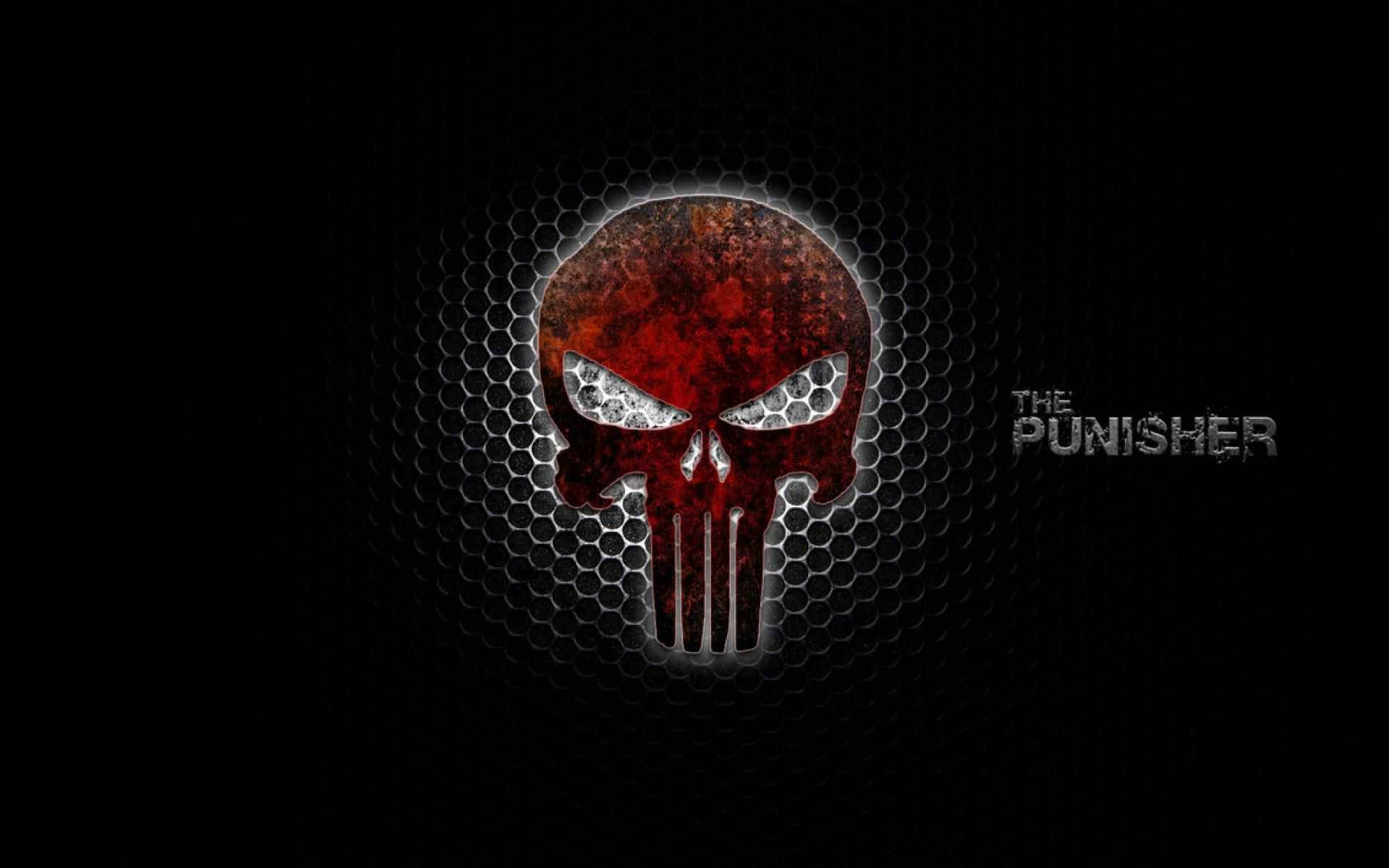 Red And Black Punisher Logo Background