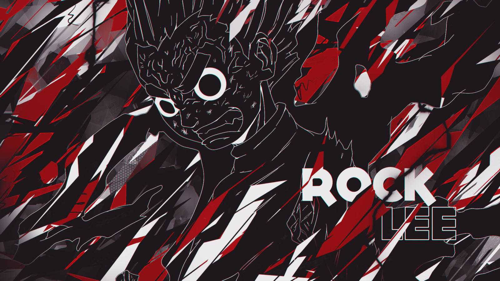 Red And Black Raging Rock Lee Background