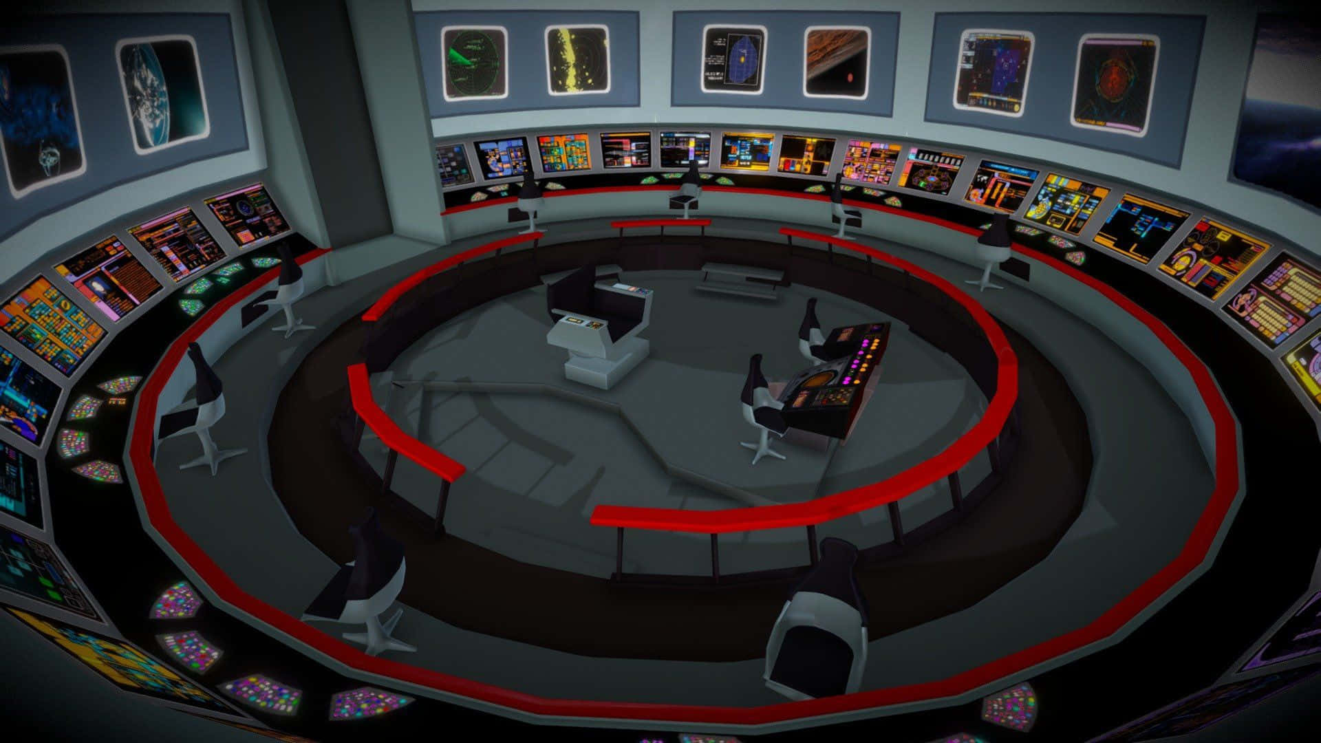 Red And Black Star Trek Enterprise Bridge