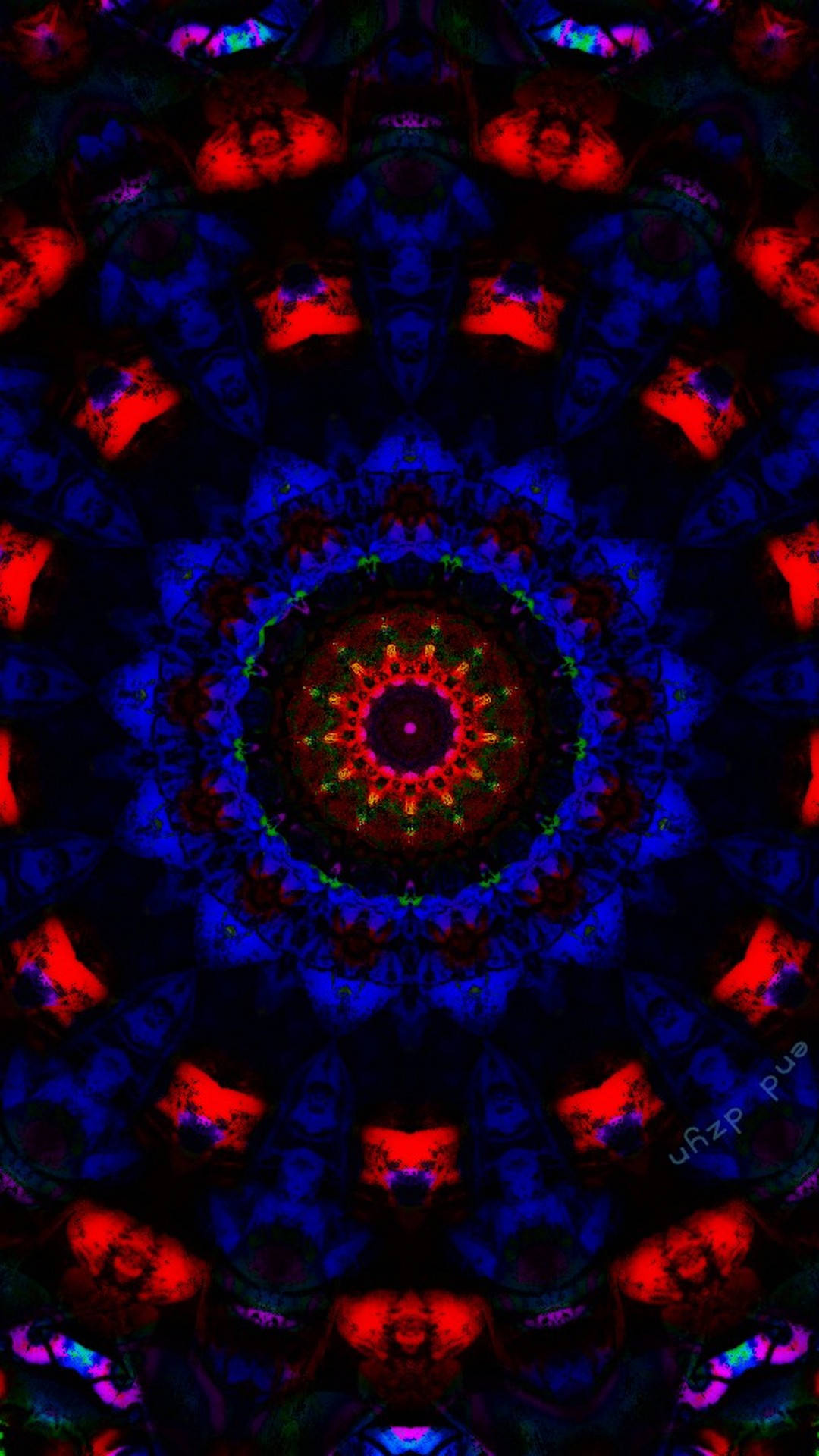 Red And Black Trippy Light Background
