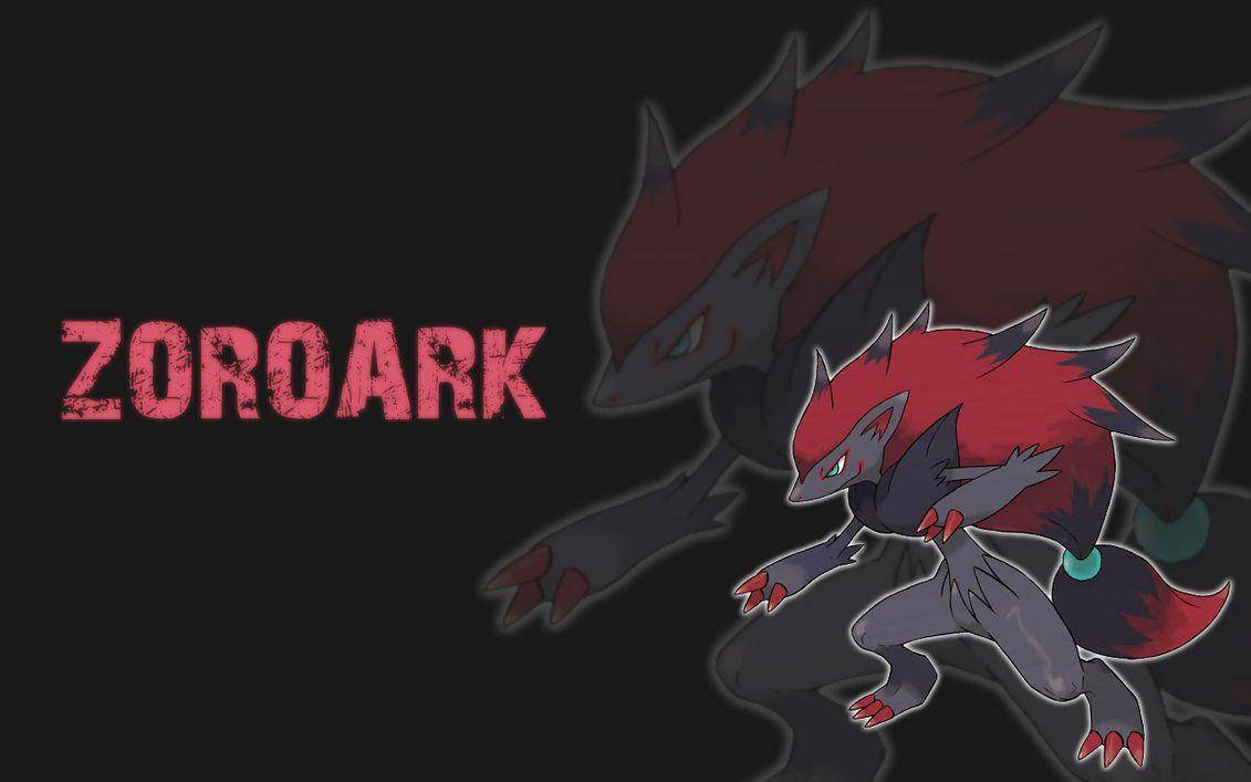 Red And Black Zoroark Background