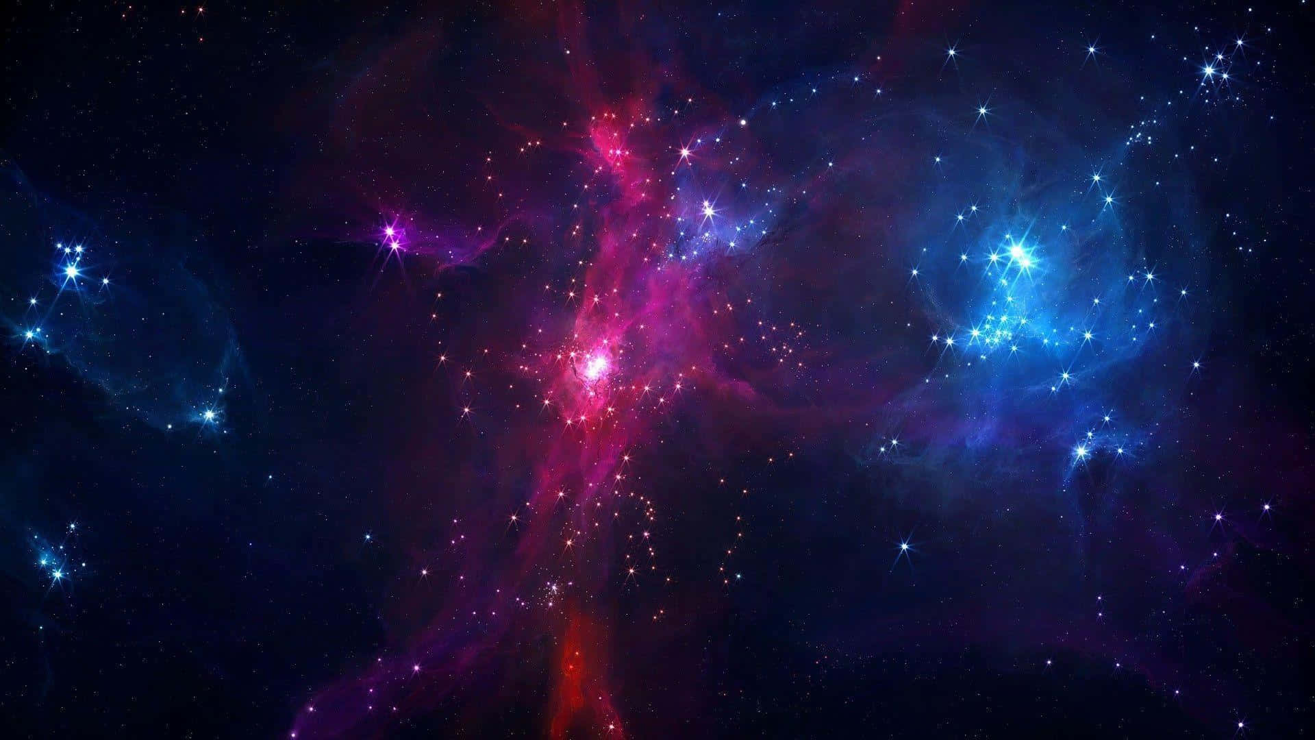 Red And Blue 1920 X 1080 Nebula Background