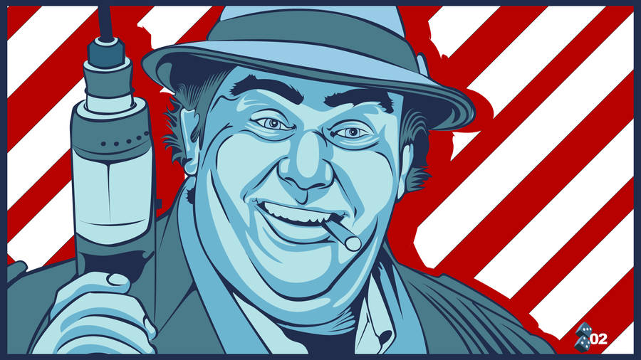 Red And Blue Art John Candy Background