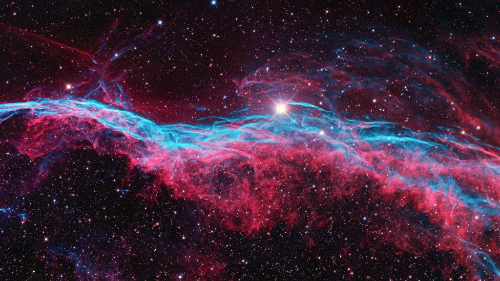 Red And Blue Cosmos Space Pc Background