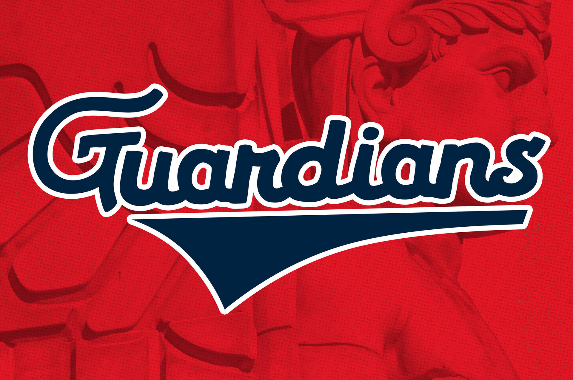 Red And Blue Design Cleveland Guardians Background