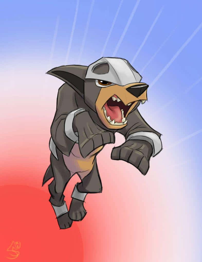 Red And Blue Houndour Phone Background