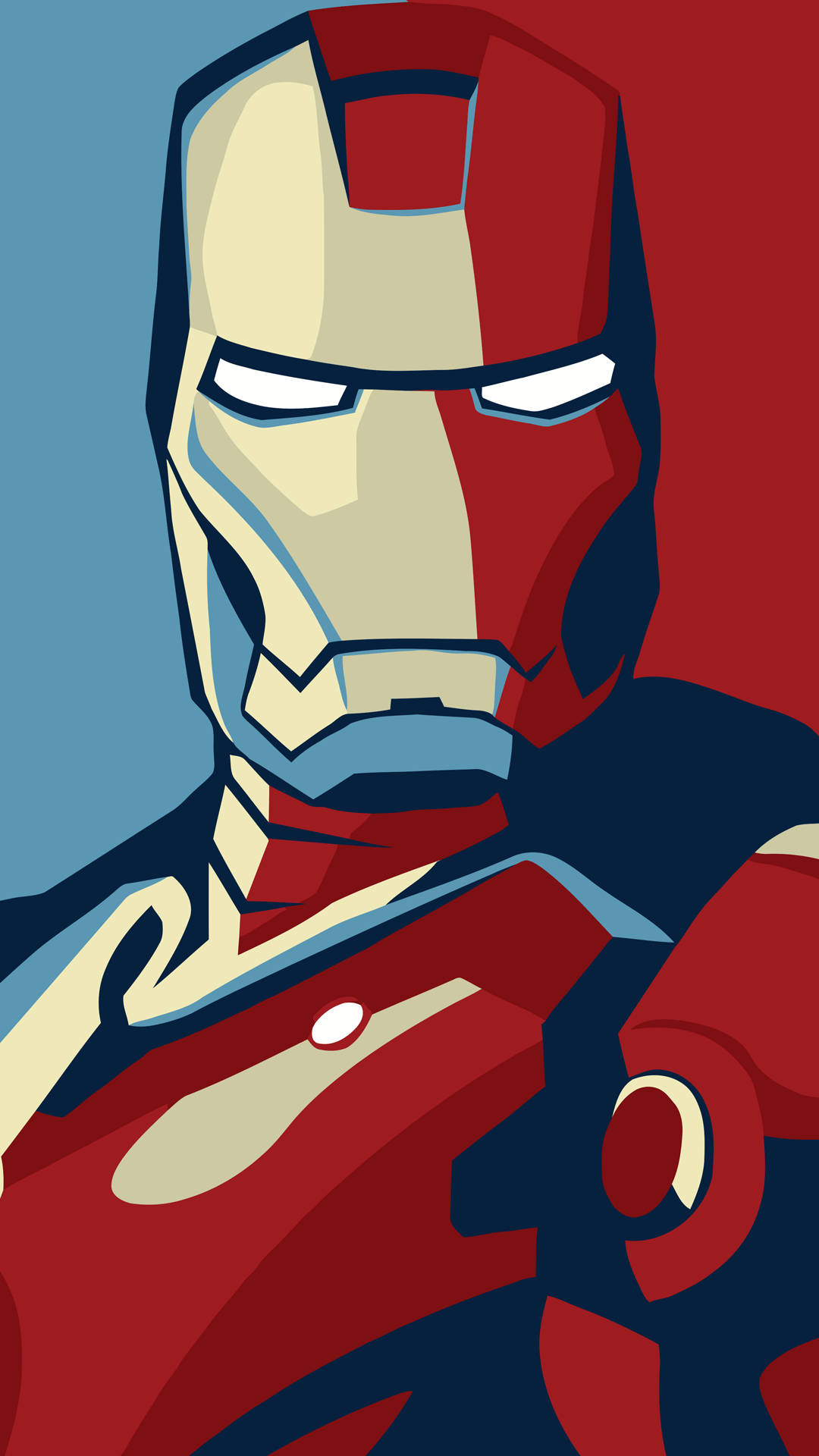 Red And Blue Iron Man Android Background