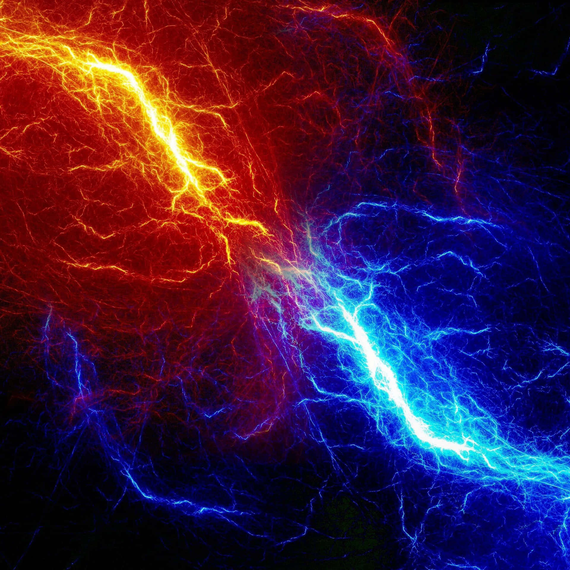 Red And Blue Lightning Background