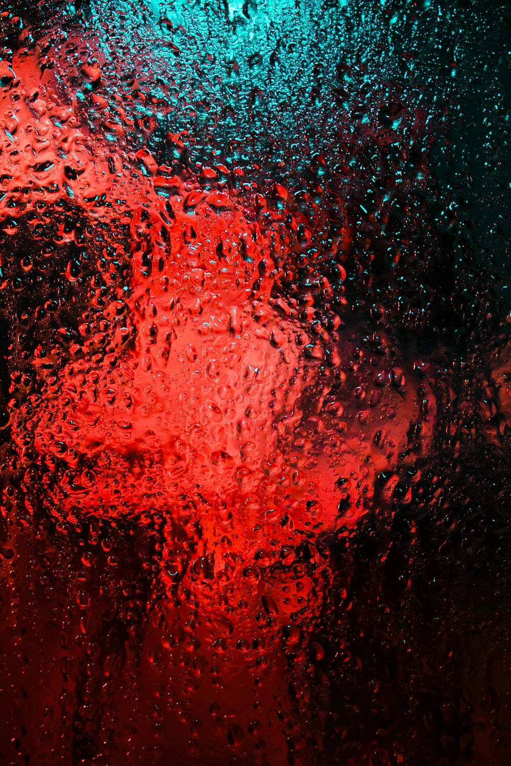 Red And Blue Moist Glass Background