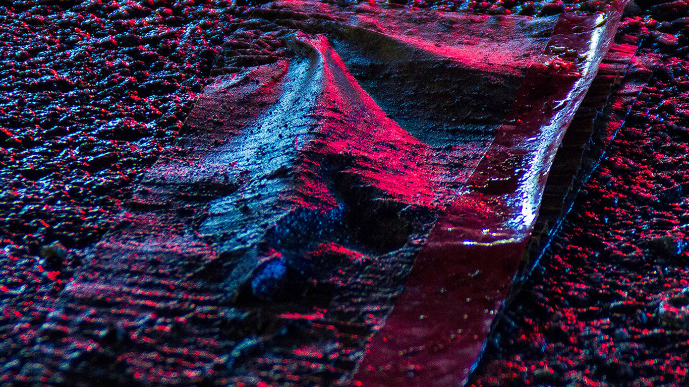 Red And Blue Reflection On Cardboard