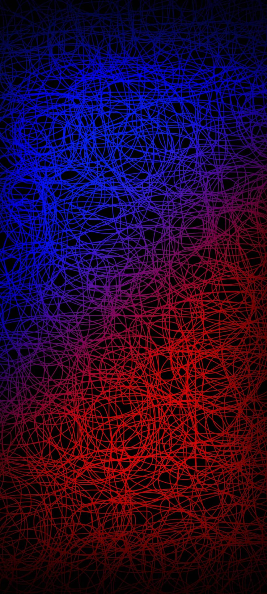 Red And Blue Scribbled Art