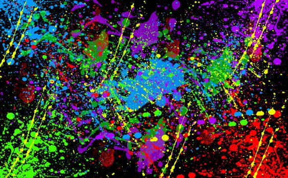 Red And Blue Spatter Paint - Bold And Colorful Background