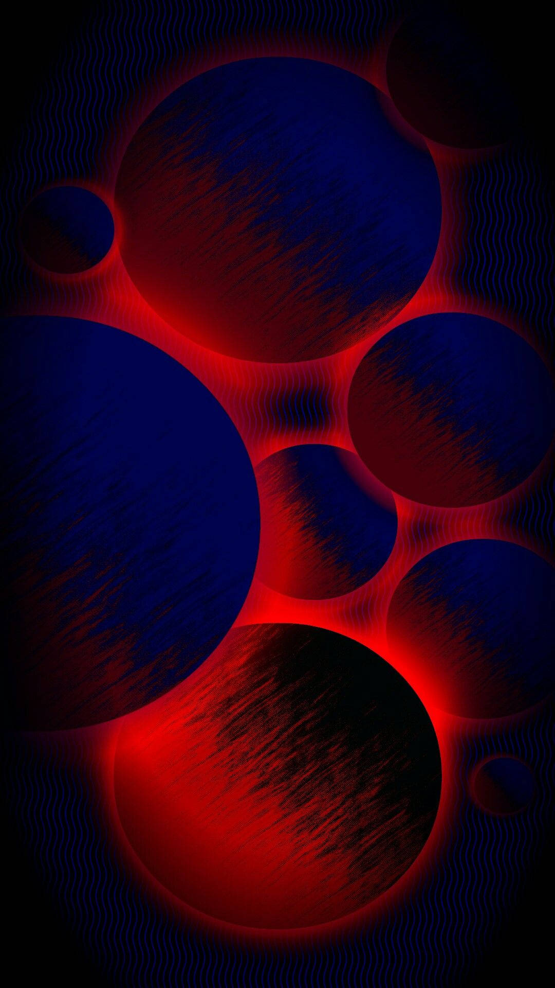 Red And Blue Spheres Background
