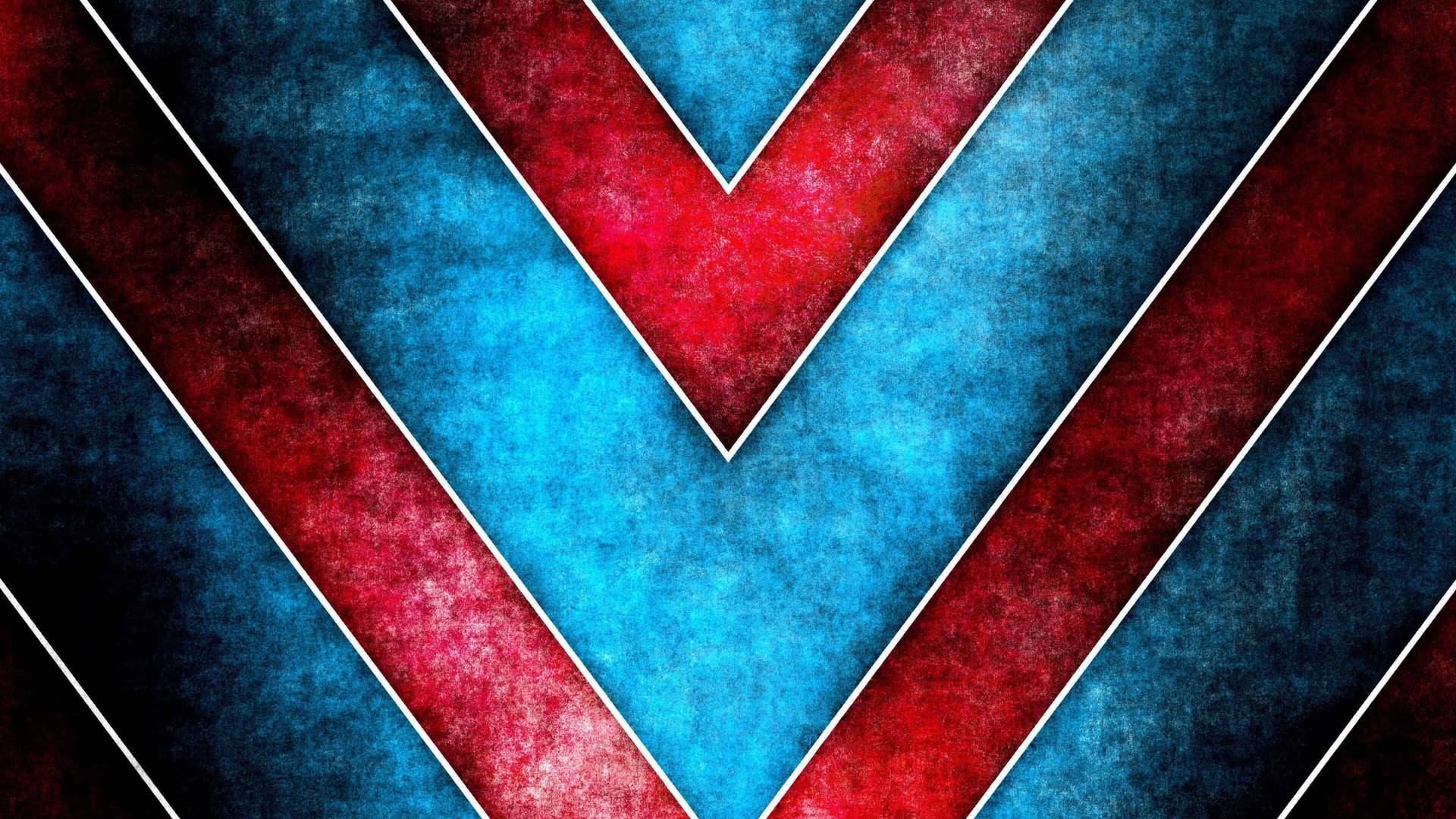 Red And Blue Triangular Pattern Background