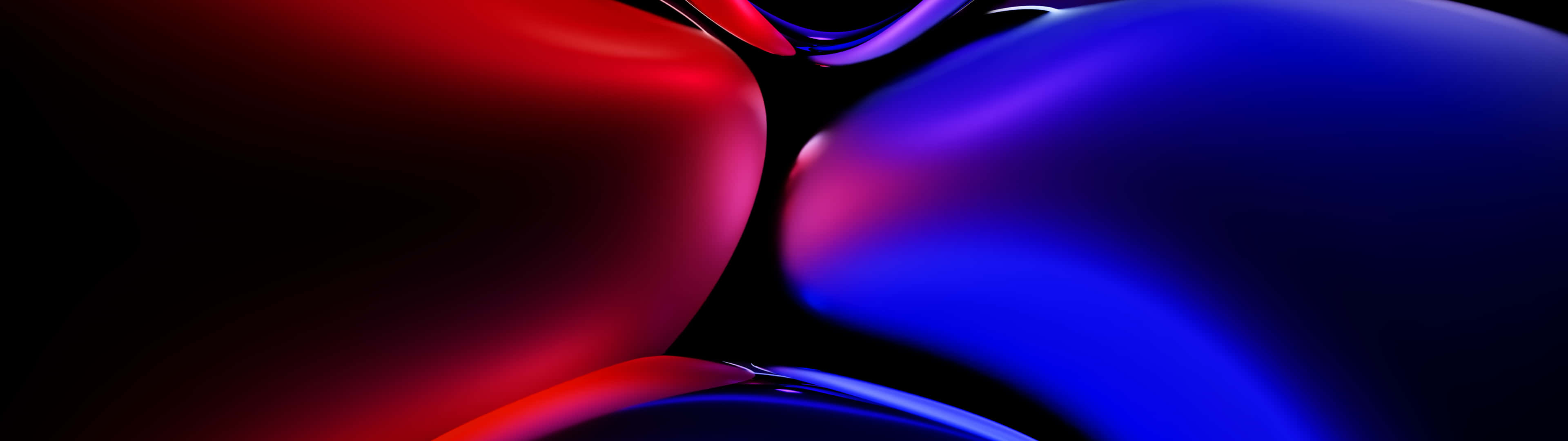 Red And Blue Ultra Hd Dual Monitor - Wallpaper