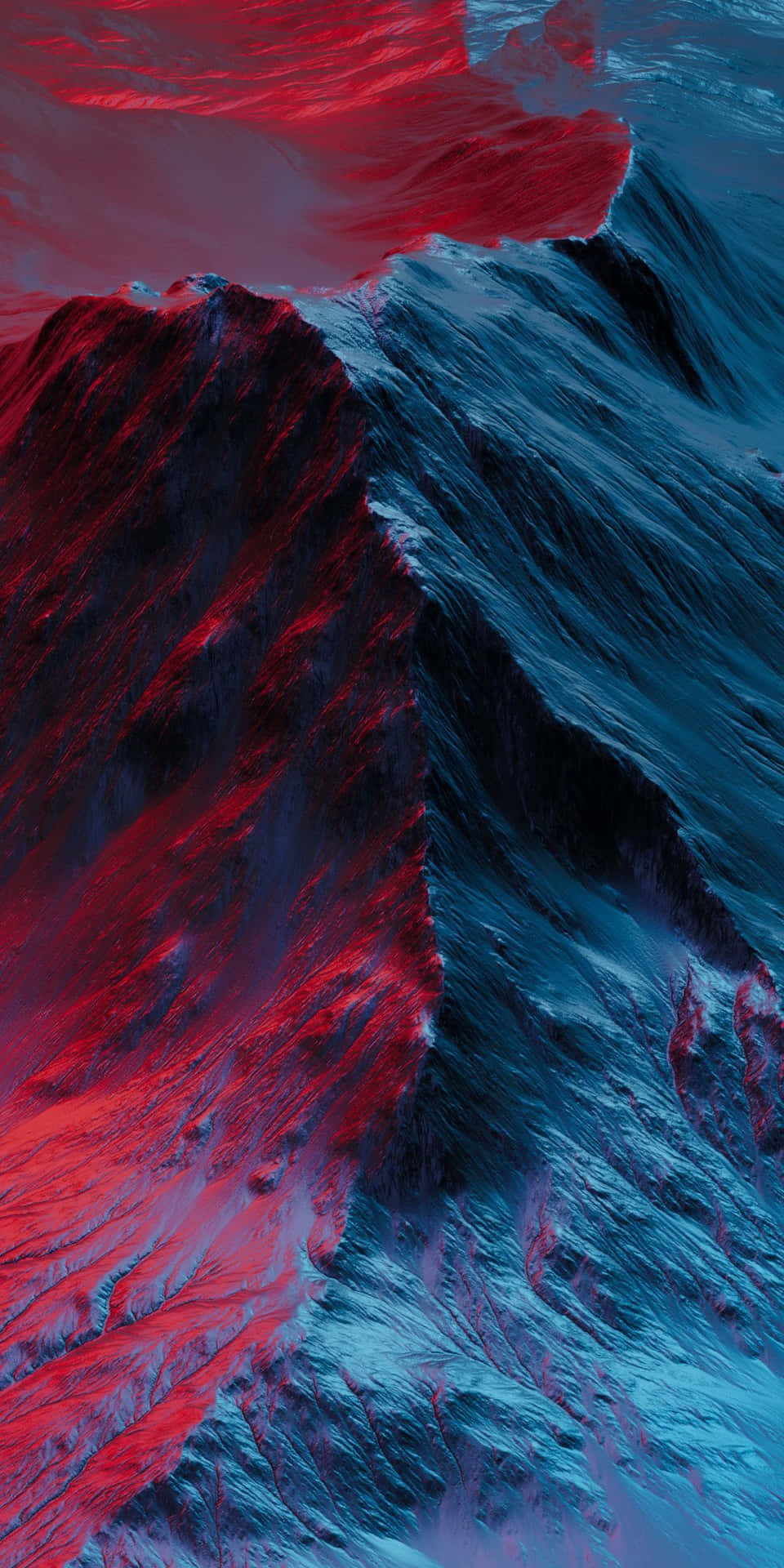 Red And Blue Waves Iphone Background