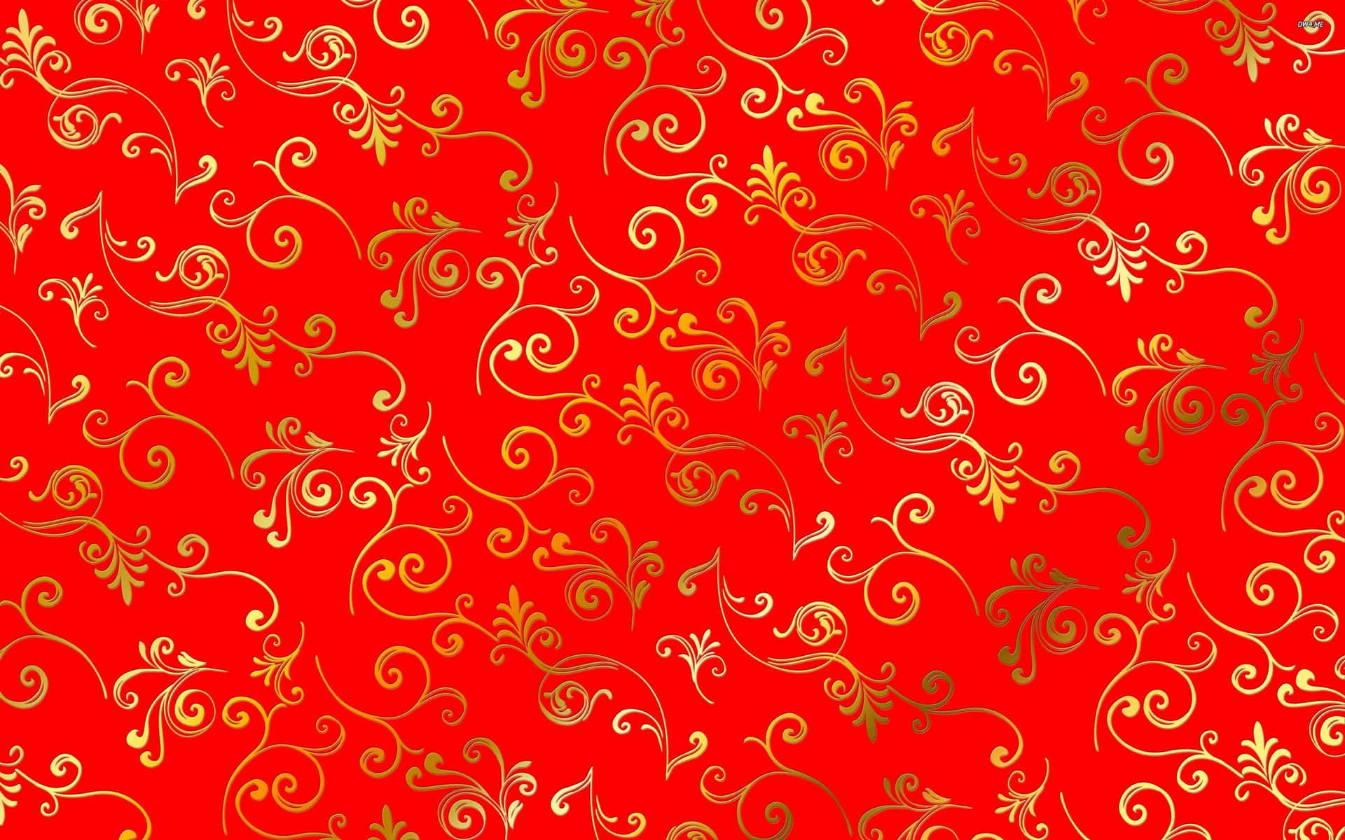 Red And Gold-- A Glamorous, Powerful Style Background