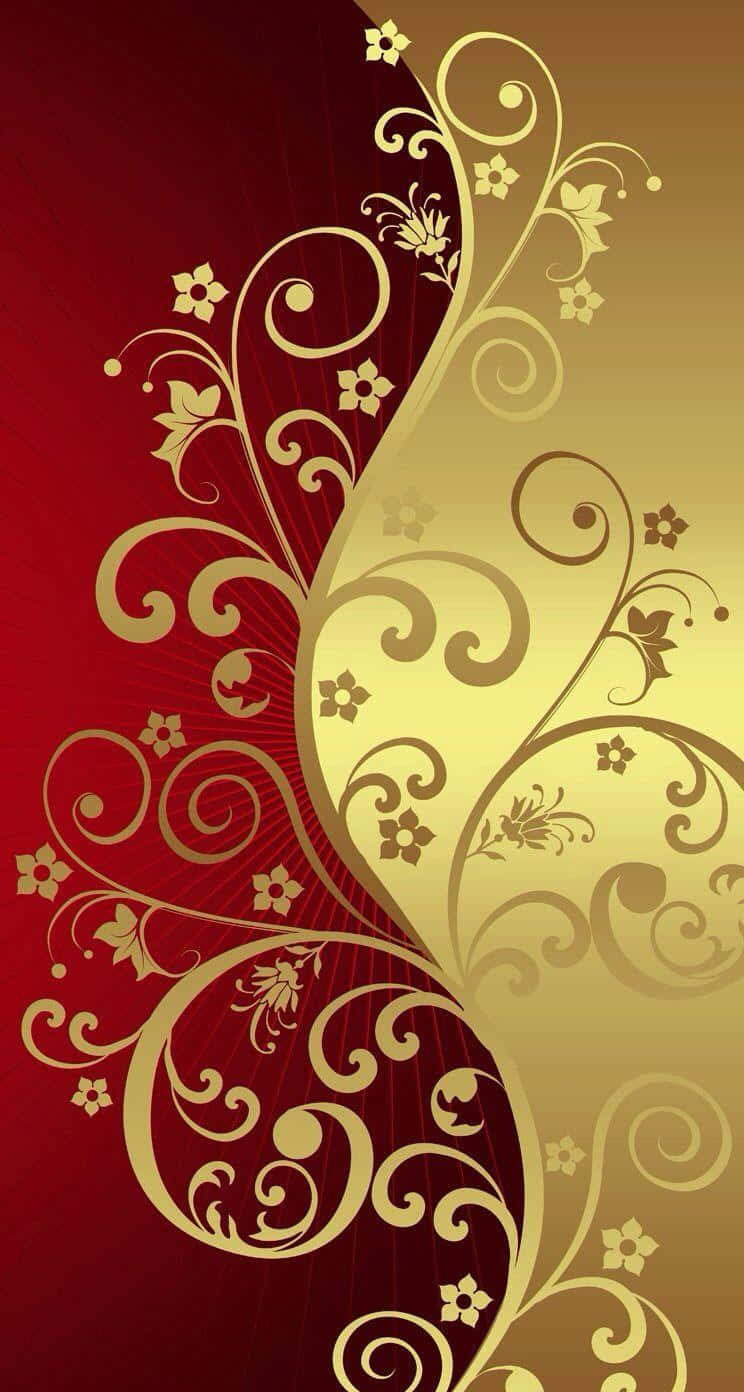 Red And Gold Glitter- A Symbol Of Luxury Background