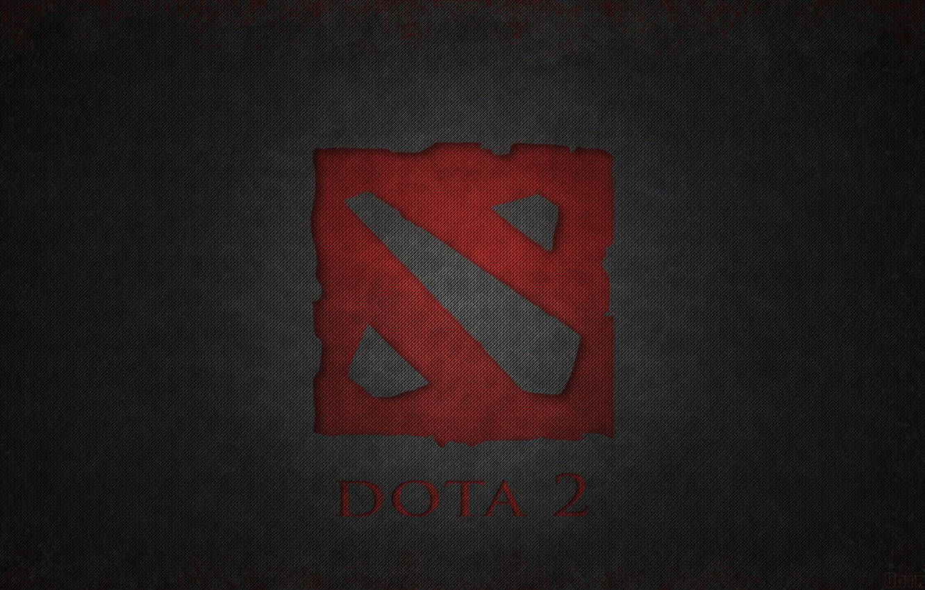 Red And Gray Dota 2 Logo Background