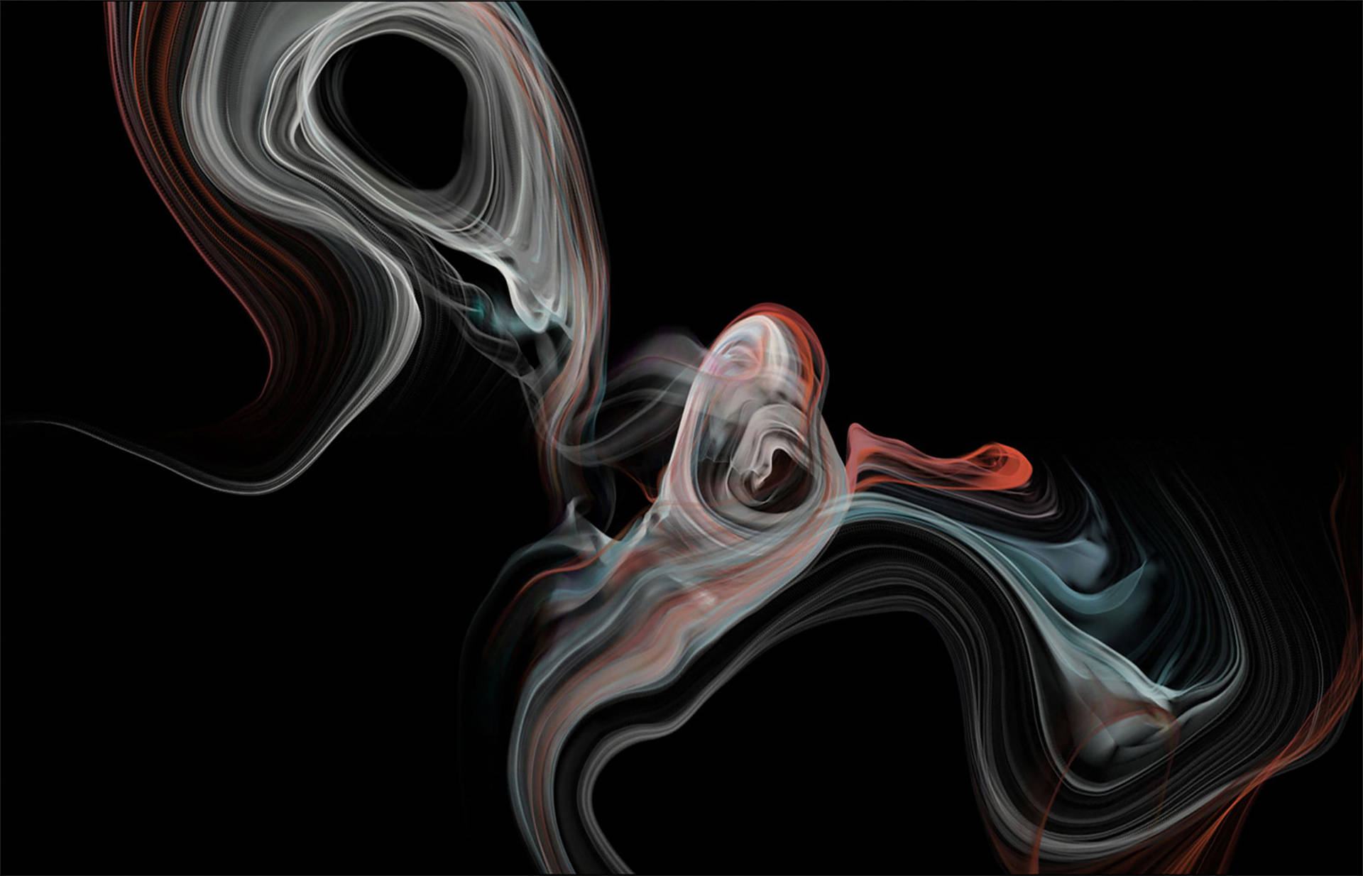 Red And Gray Smoke Imac 4k Background