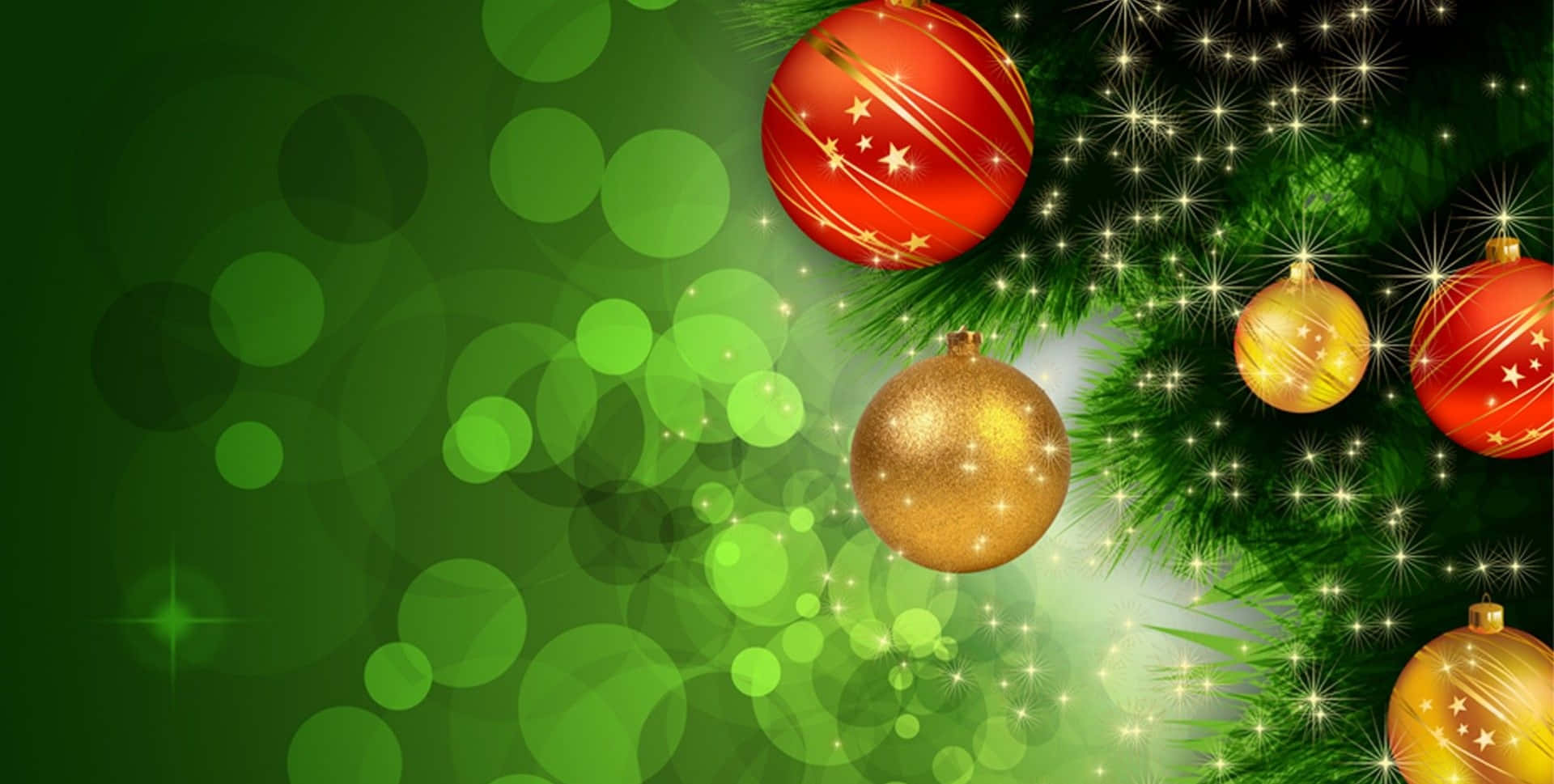 Red And Green Christmas Decoration Background