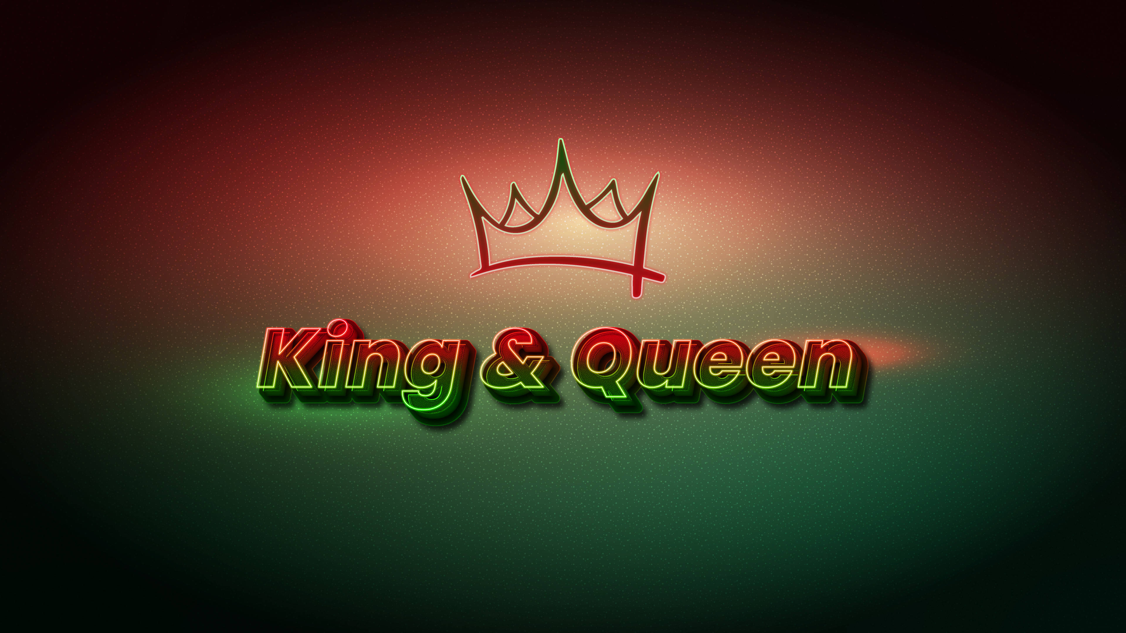 Red And Green King And Queen Background