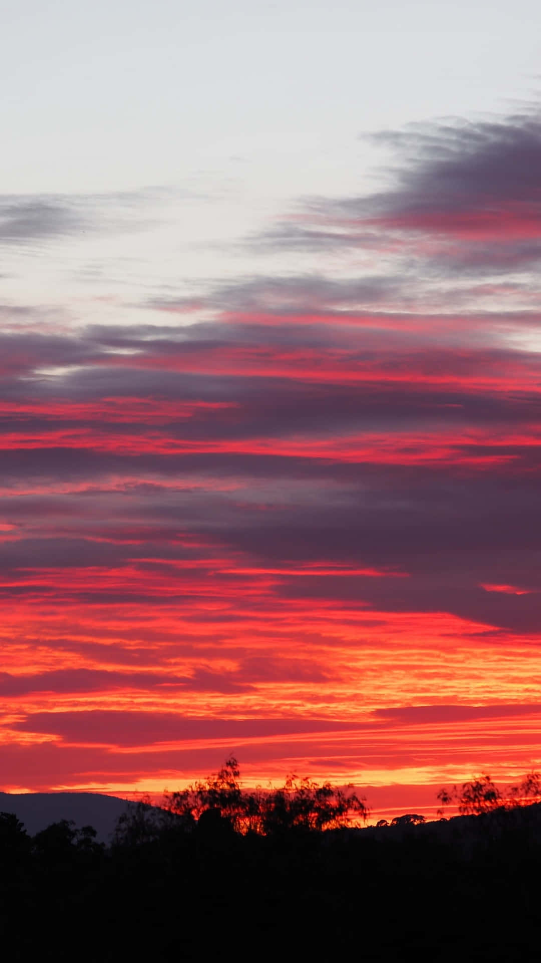 Red And Grey Sunset Cloud