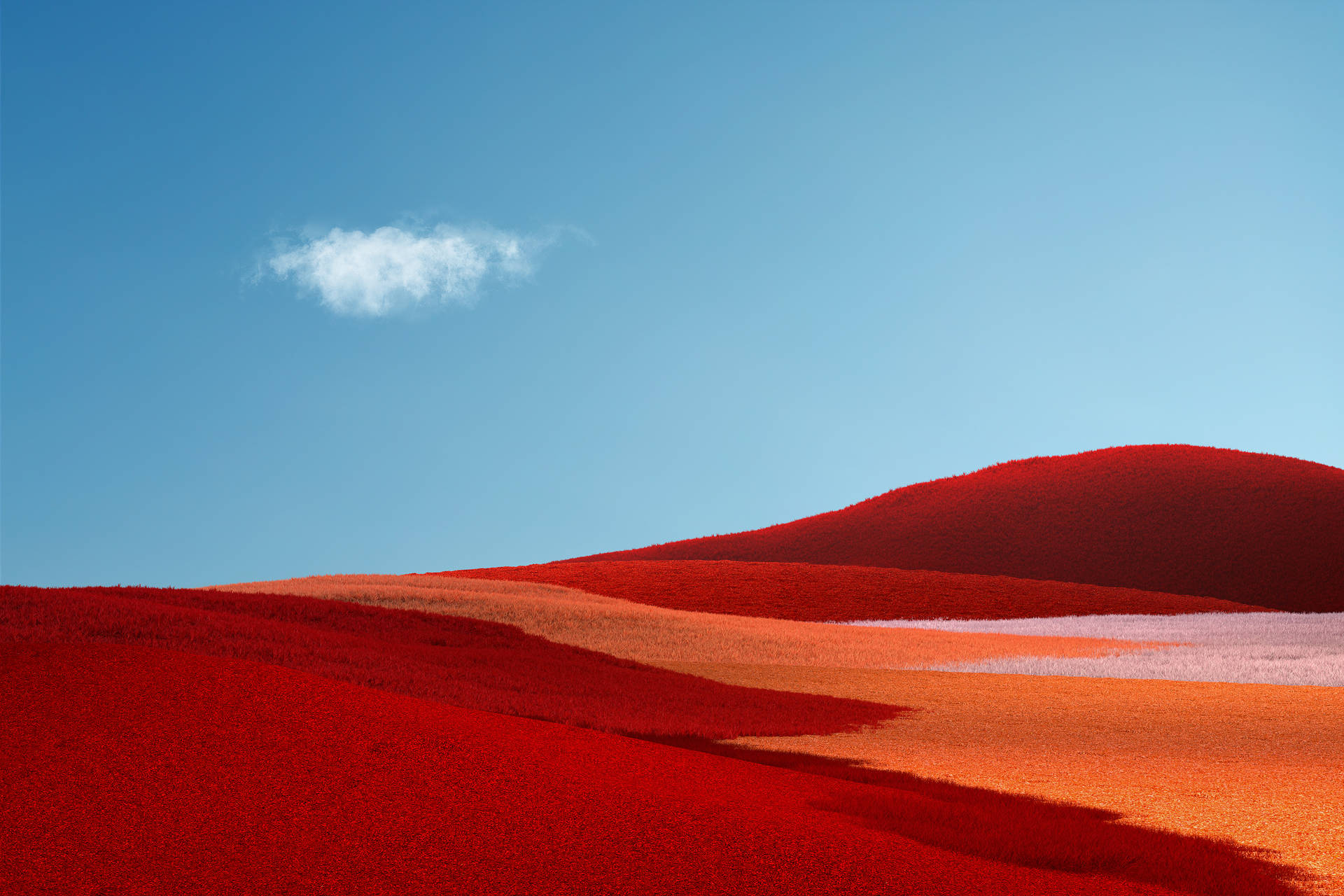 Red And Orange Hillside Background