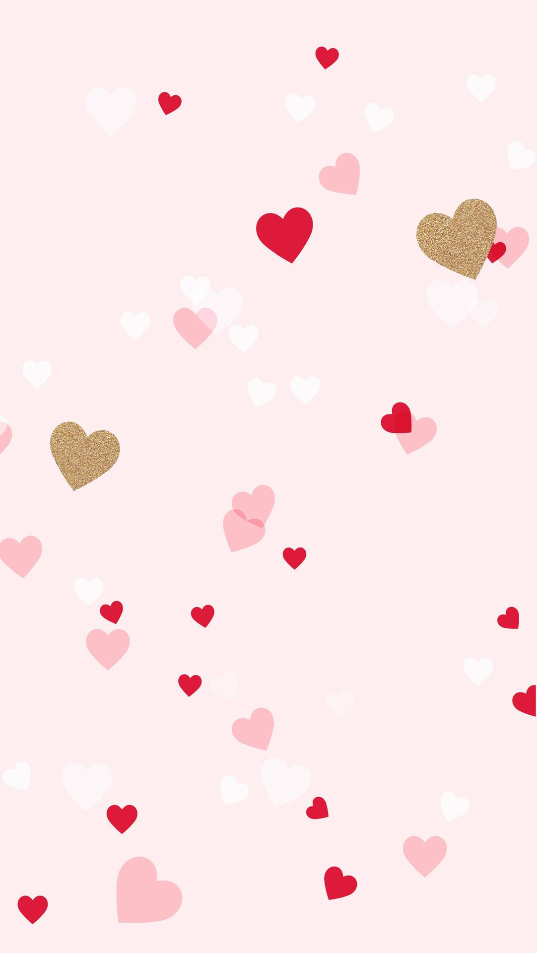 Red And Pink Heart For Girl Phone Background