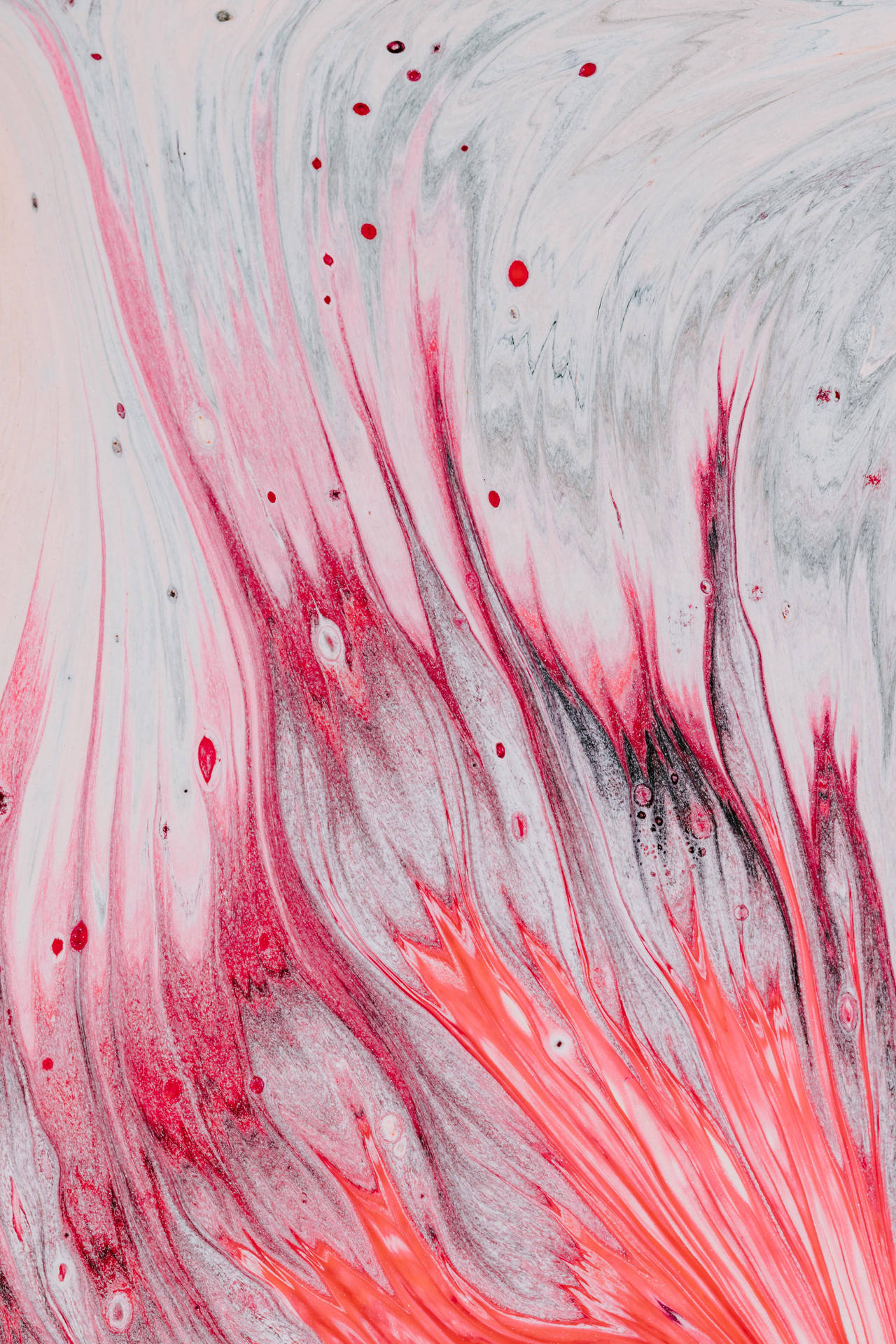 Red And White Abstract Painting