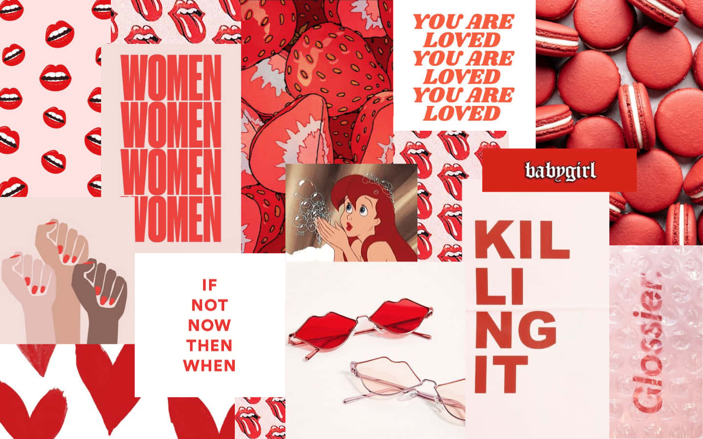Red And White Aesthetic Vibes Background