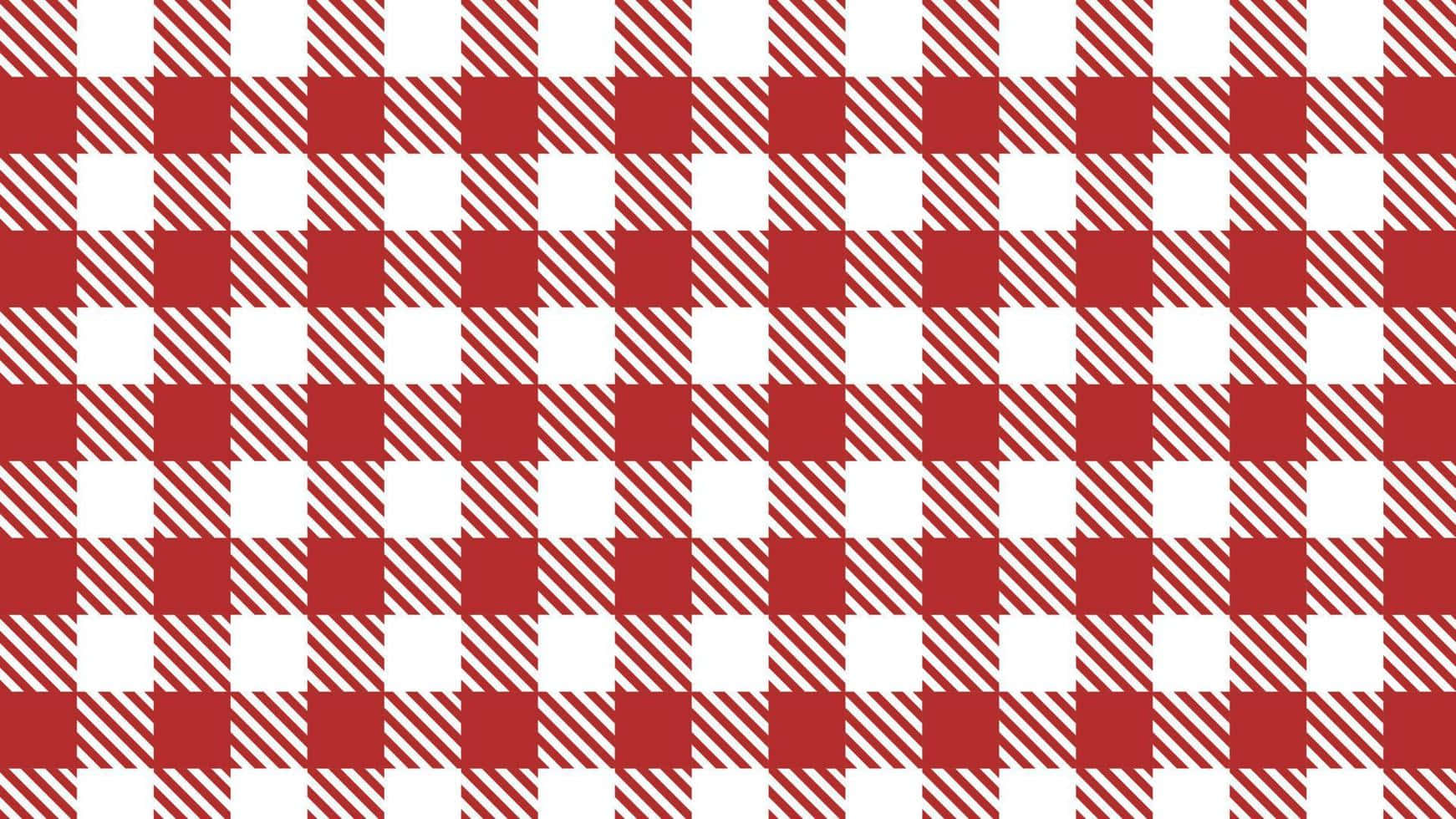 Red And White Gingham Pattern Background