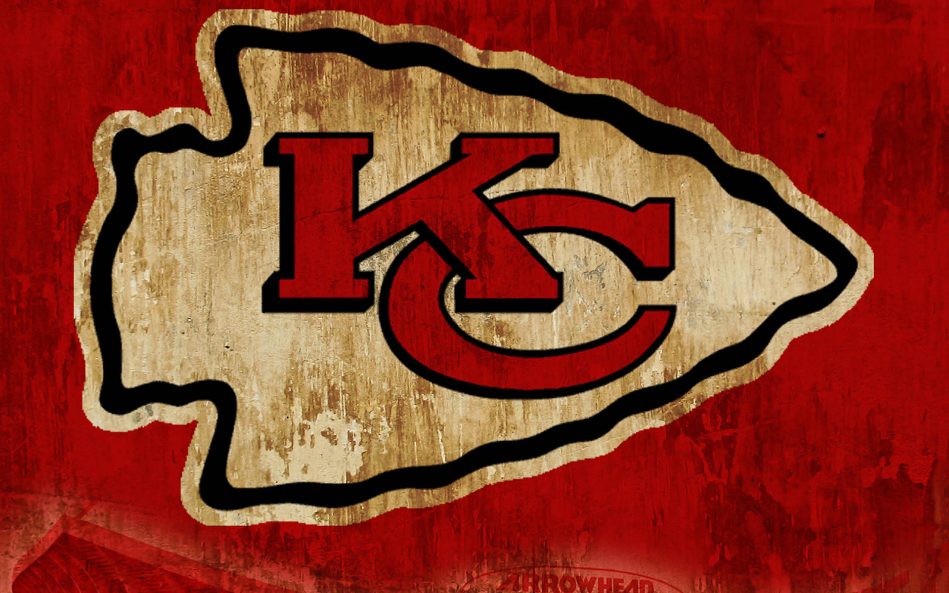 Red And White Kc Chiefs Logo Background